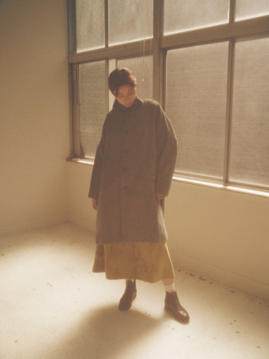 LILOU+LILY HARRIS TWEED HALF COAT 2407YJ-1006