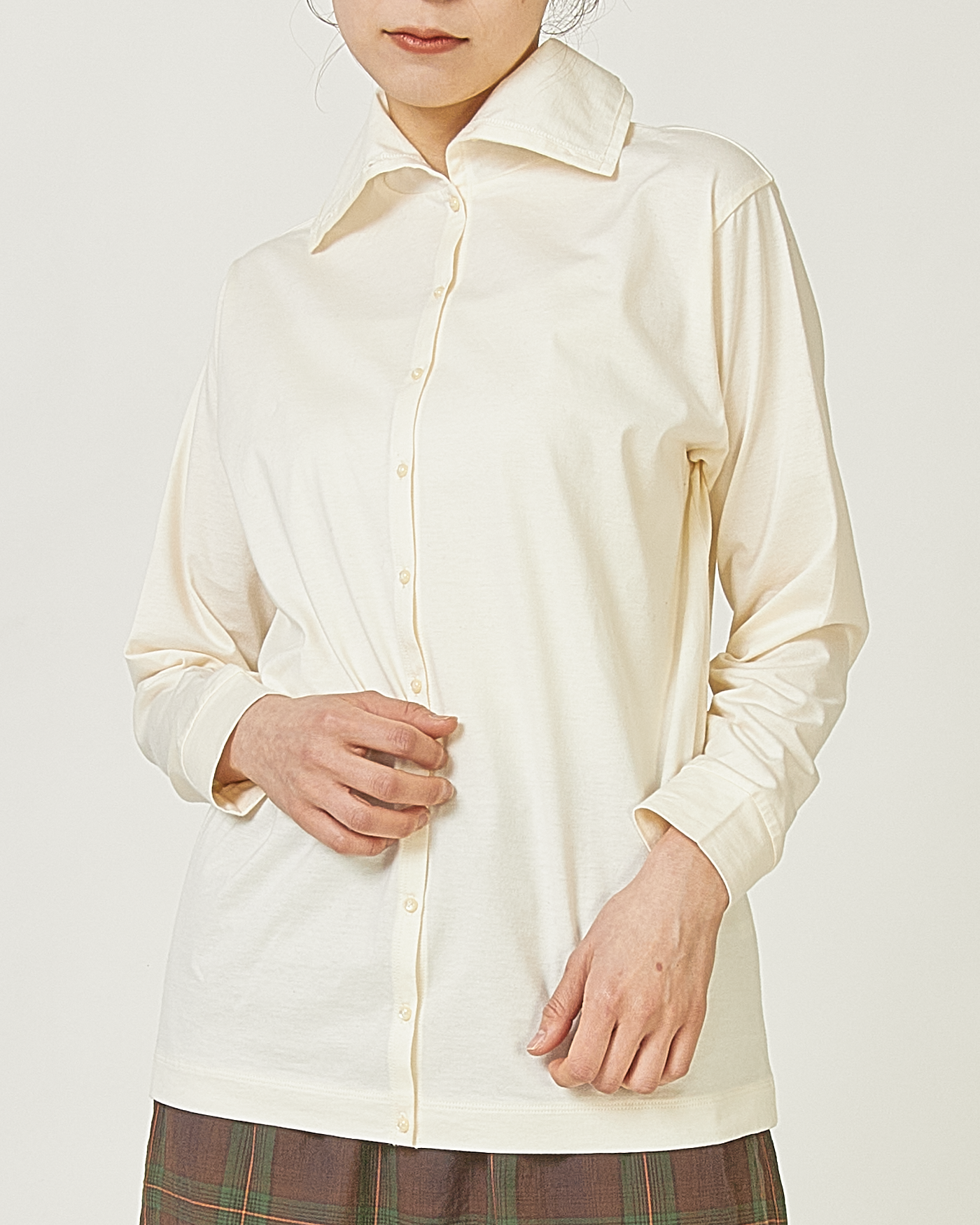 LILOU+LILY 60/2 SUPIMA COTTON TURTLE NECK CARDIGAN 2503FP-0710