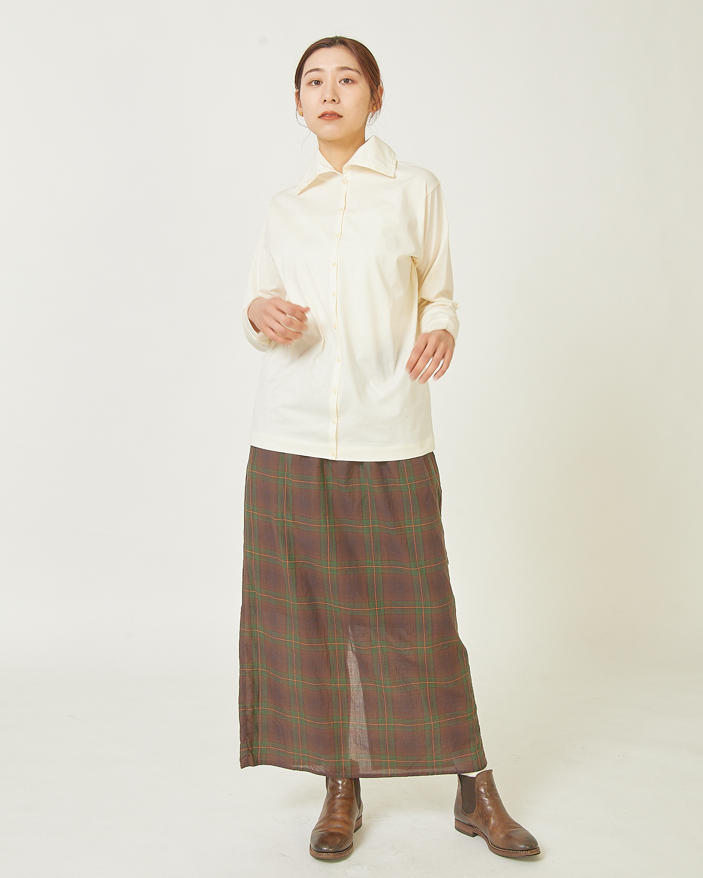 LILOU+LILY 60/2 SUPIMA COTTON TURTLE NECK CARDIGAN 2503FP-0710
