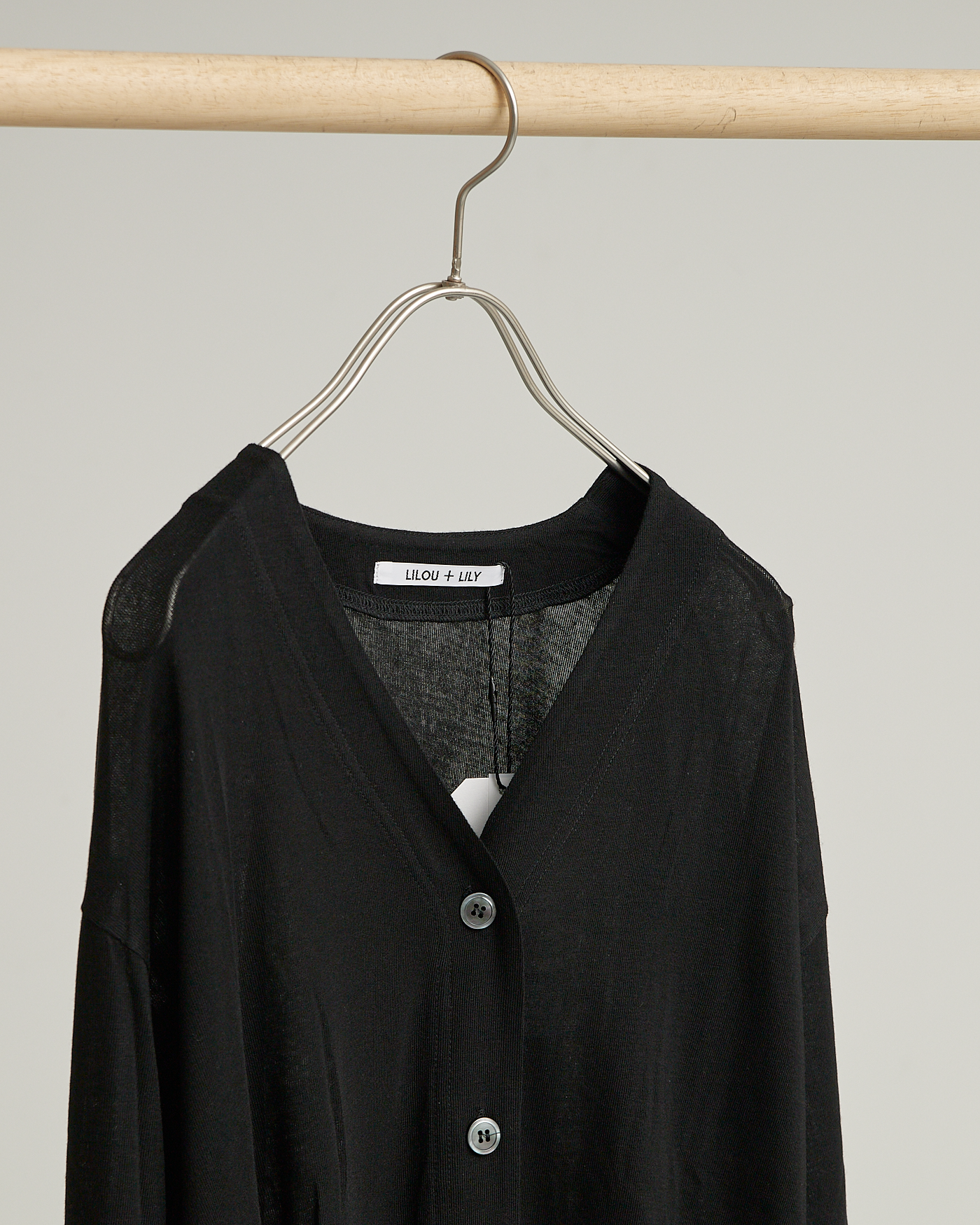 LILOU+LILY CASHMERE SILK JERSEY CARDIGAN 2503FP-0813
