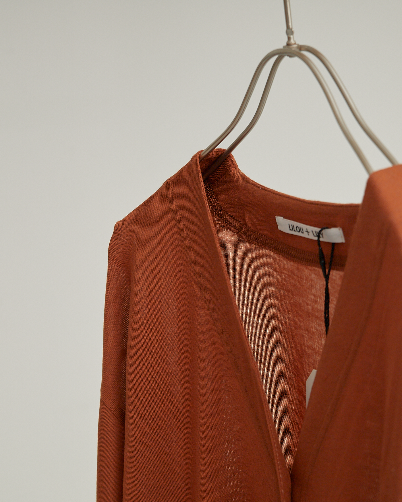 LILOU+LILY CASHMERE SILK JERSEY CARDIGAN 2503FP-0813