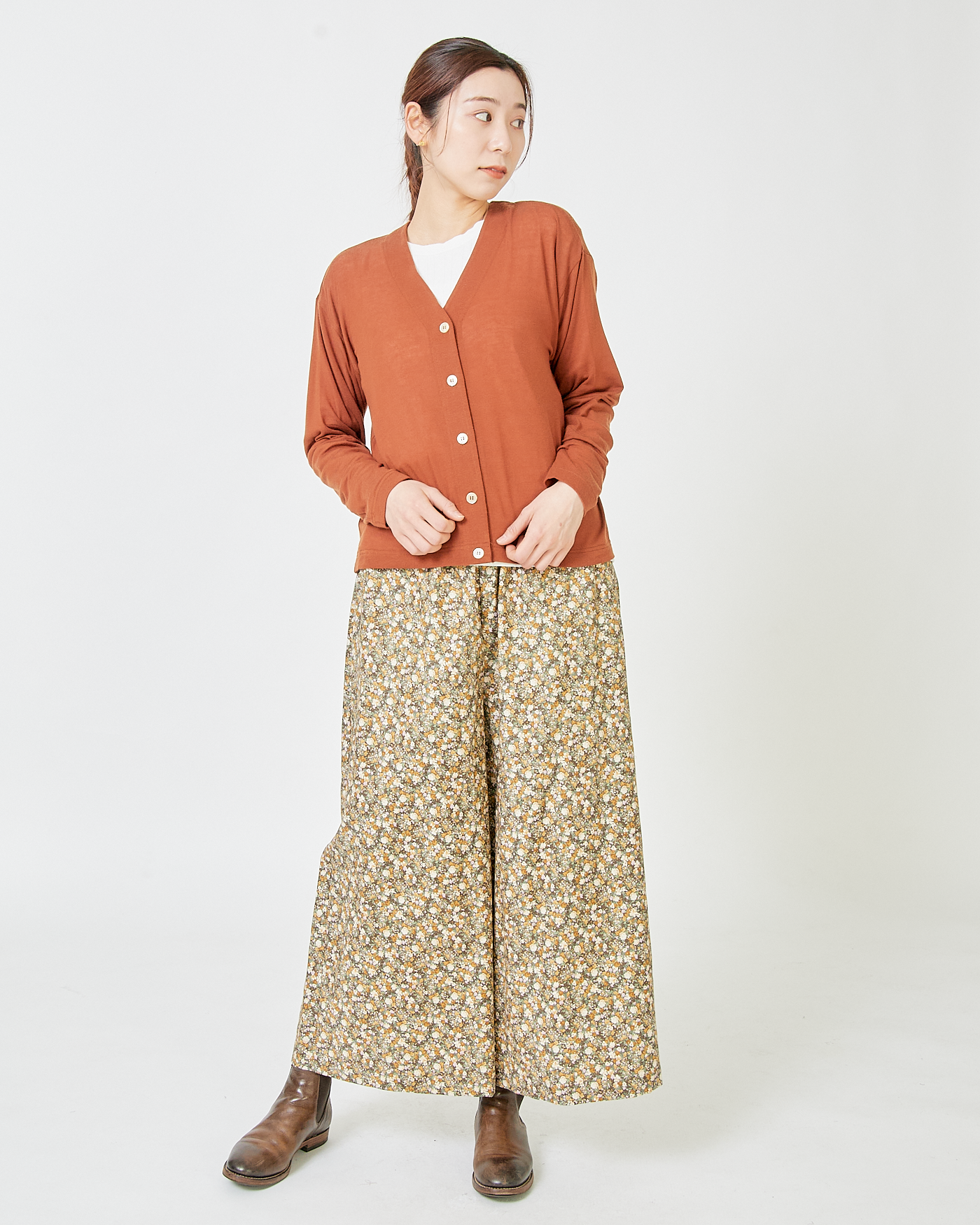 LILOU+LILY CASHMERE SILK JERSEY CARDIGAN 2503FP-0813