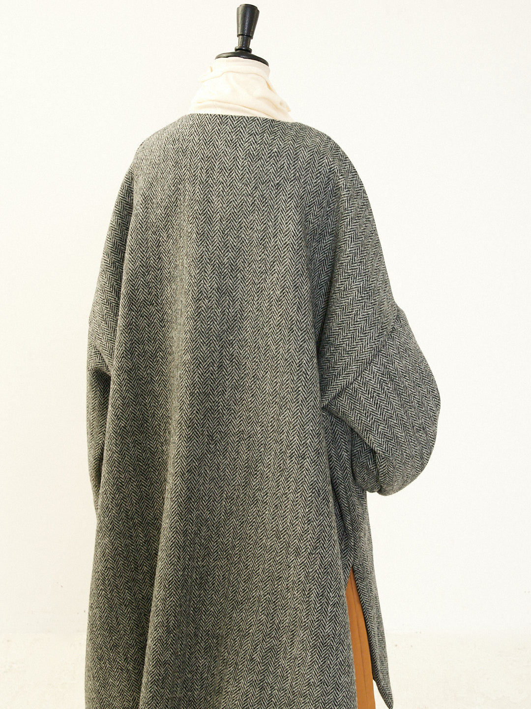 LILOU+LILY HARRIS TWEED HALF COAT 2407YJ-1006