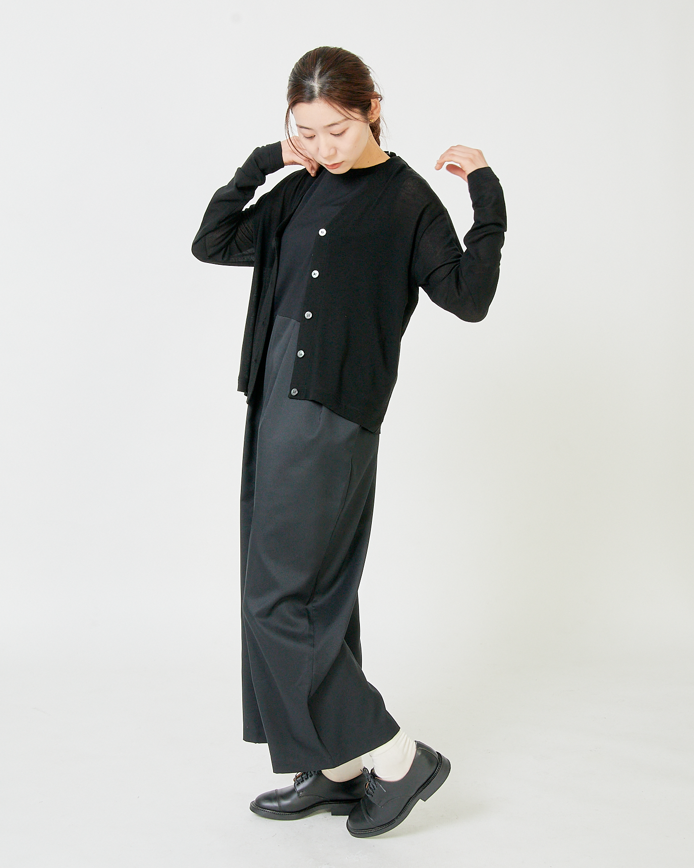 LILOU+LILY CASHMERE SILK JERSEY CARDIGAN 2503FP-0813