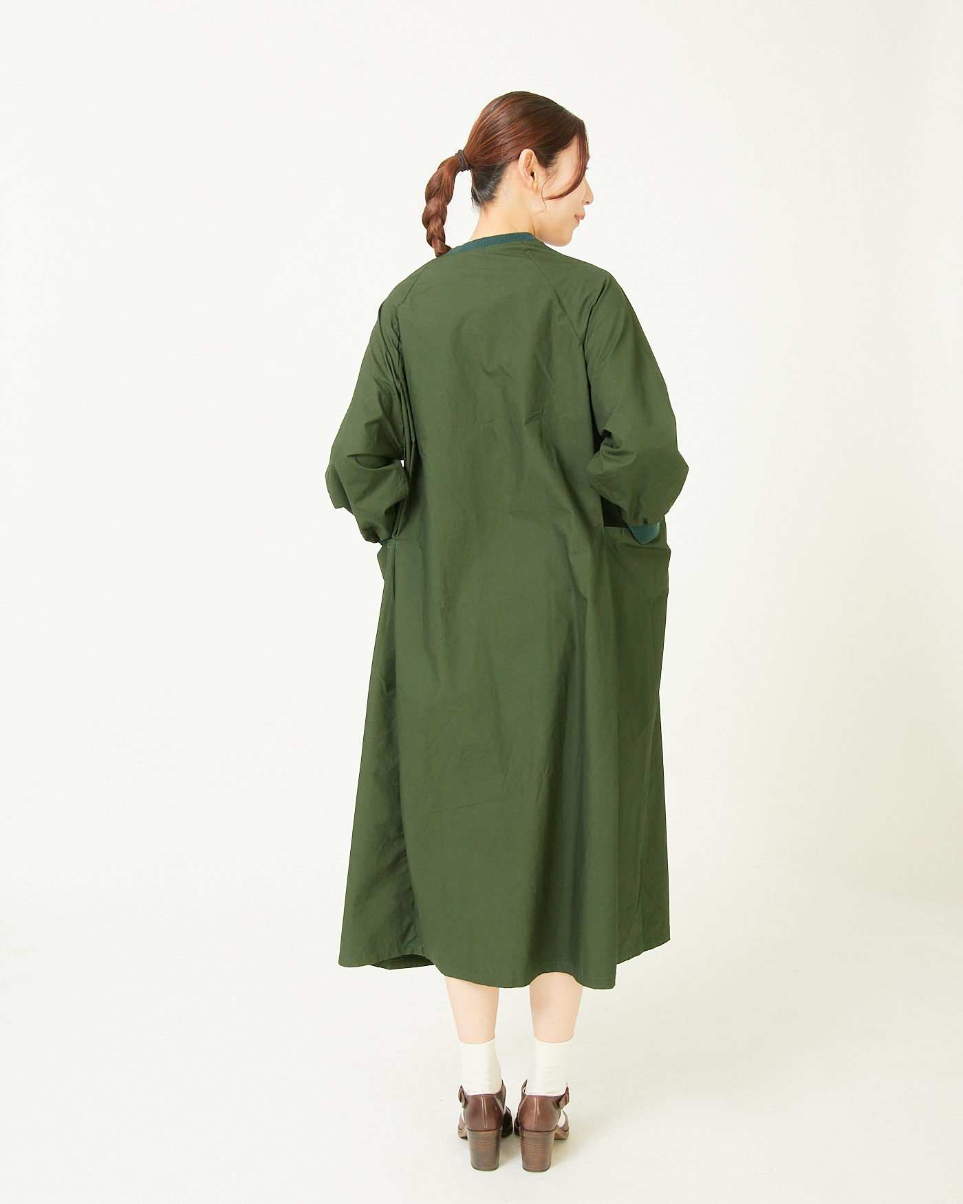 ALLHOURS COTTON RIB WASH OUT ONE-PIECE DRESS AH503-0813