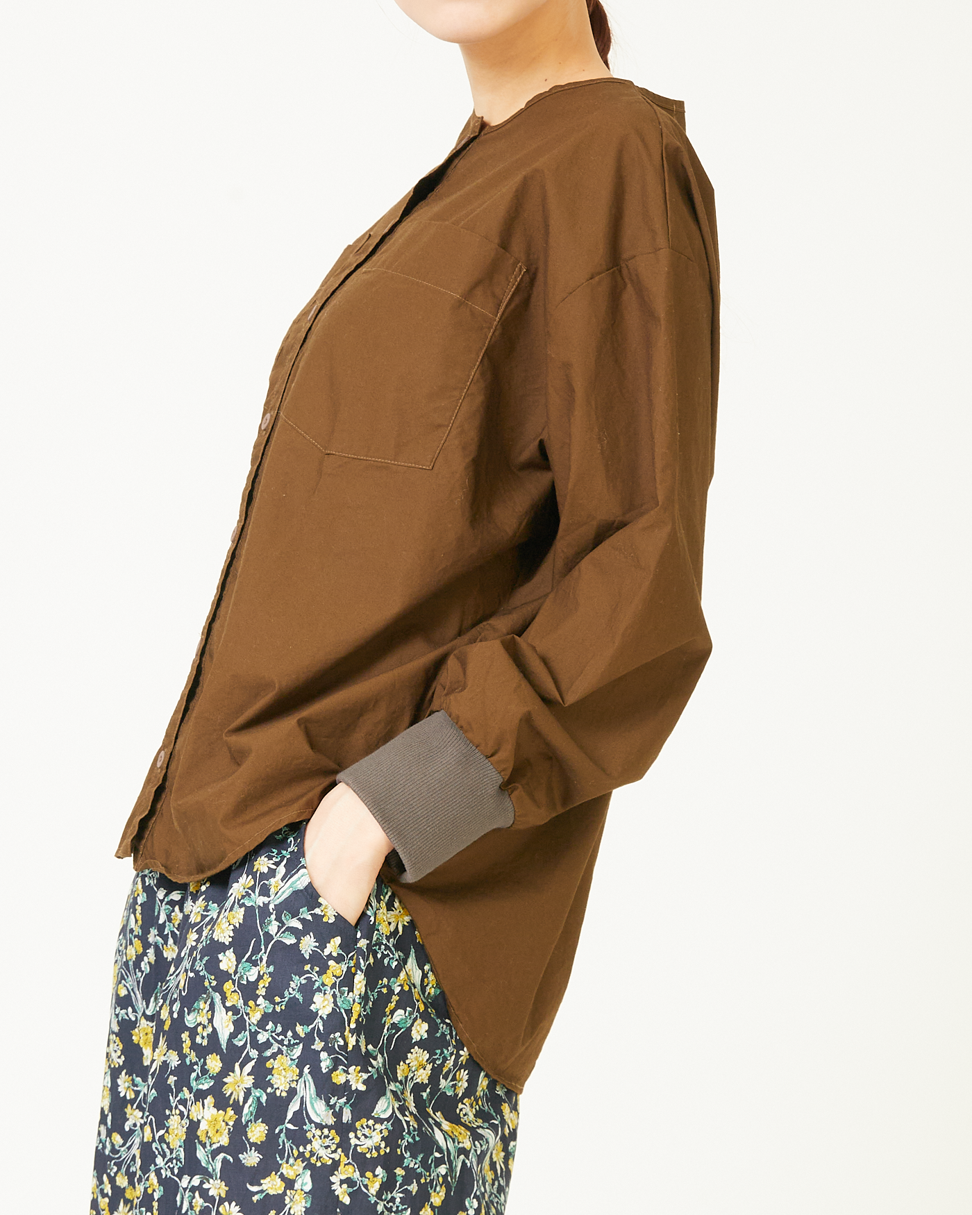 ALLHOURS COTTON RIB WASH OUT BLOUSES AH503-0812
