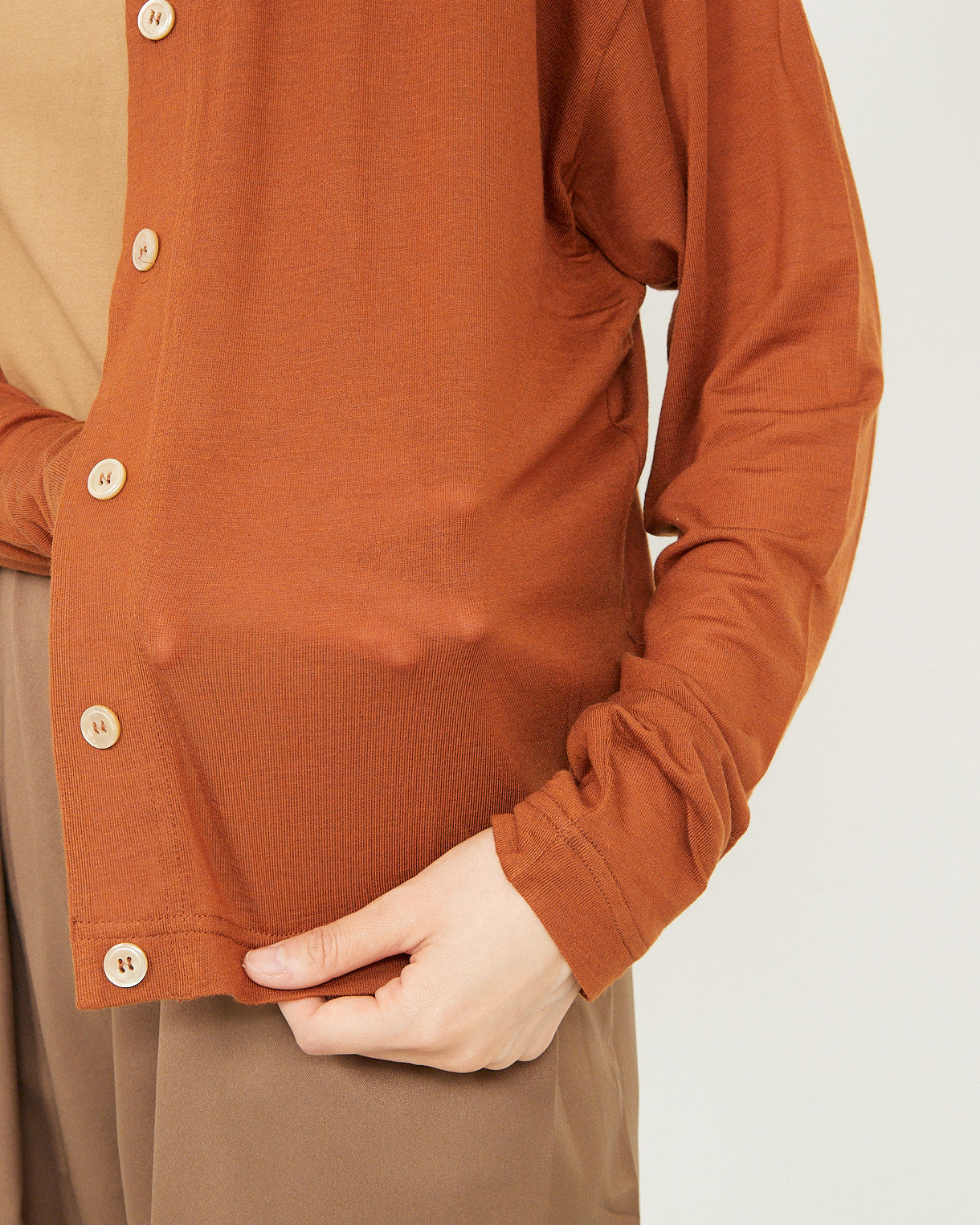 LILOU+LILY CASHMERE SILK JERSEY CARDIGAN 2503FP-0813