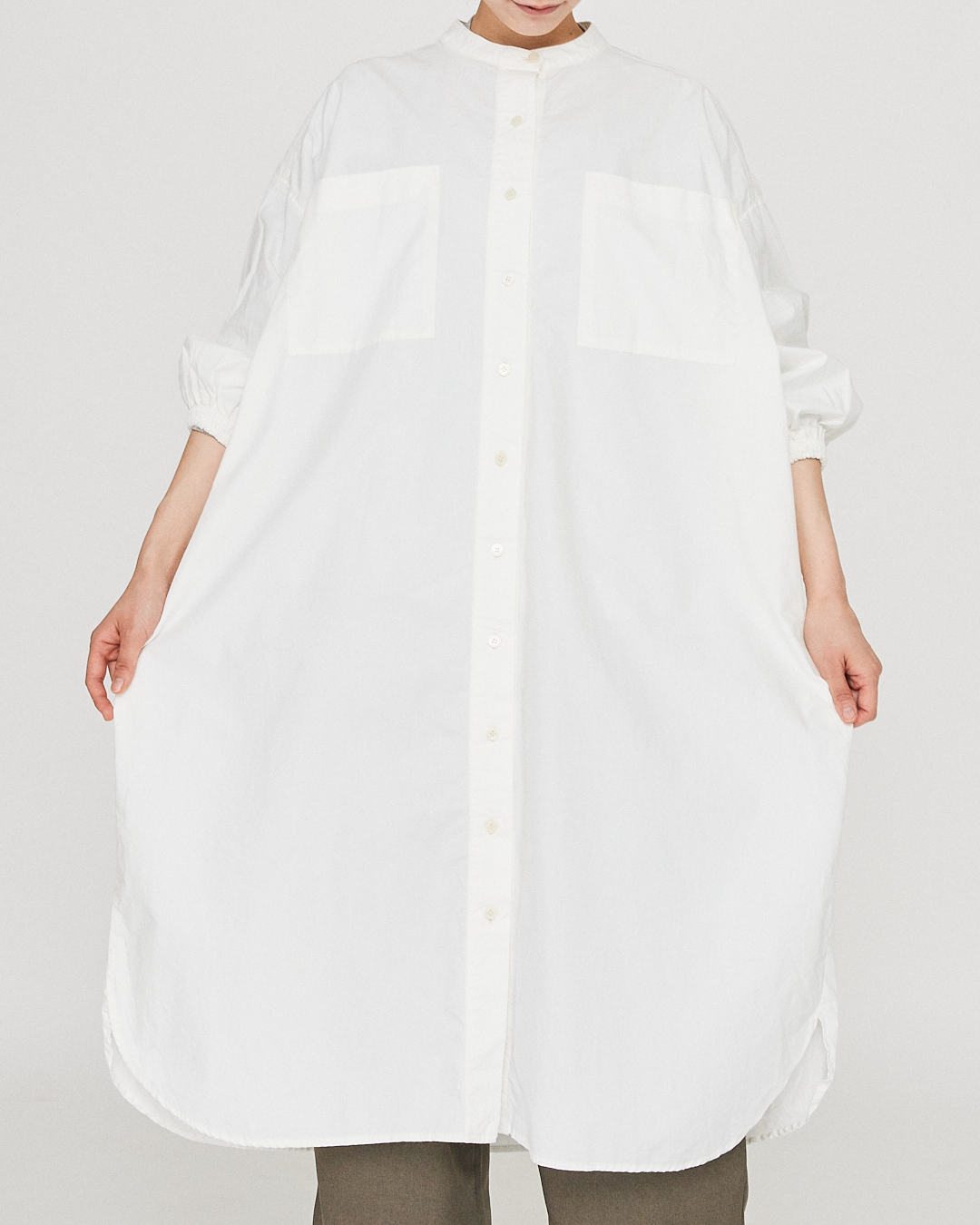 LILOU+LILY 40TYPEWRITER GARMENT DYED WIDE ONE-PIECE DRESS 2405YJ-0902