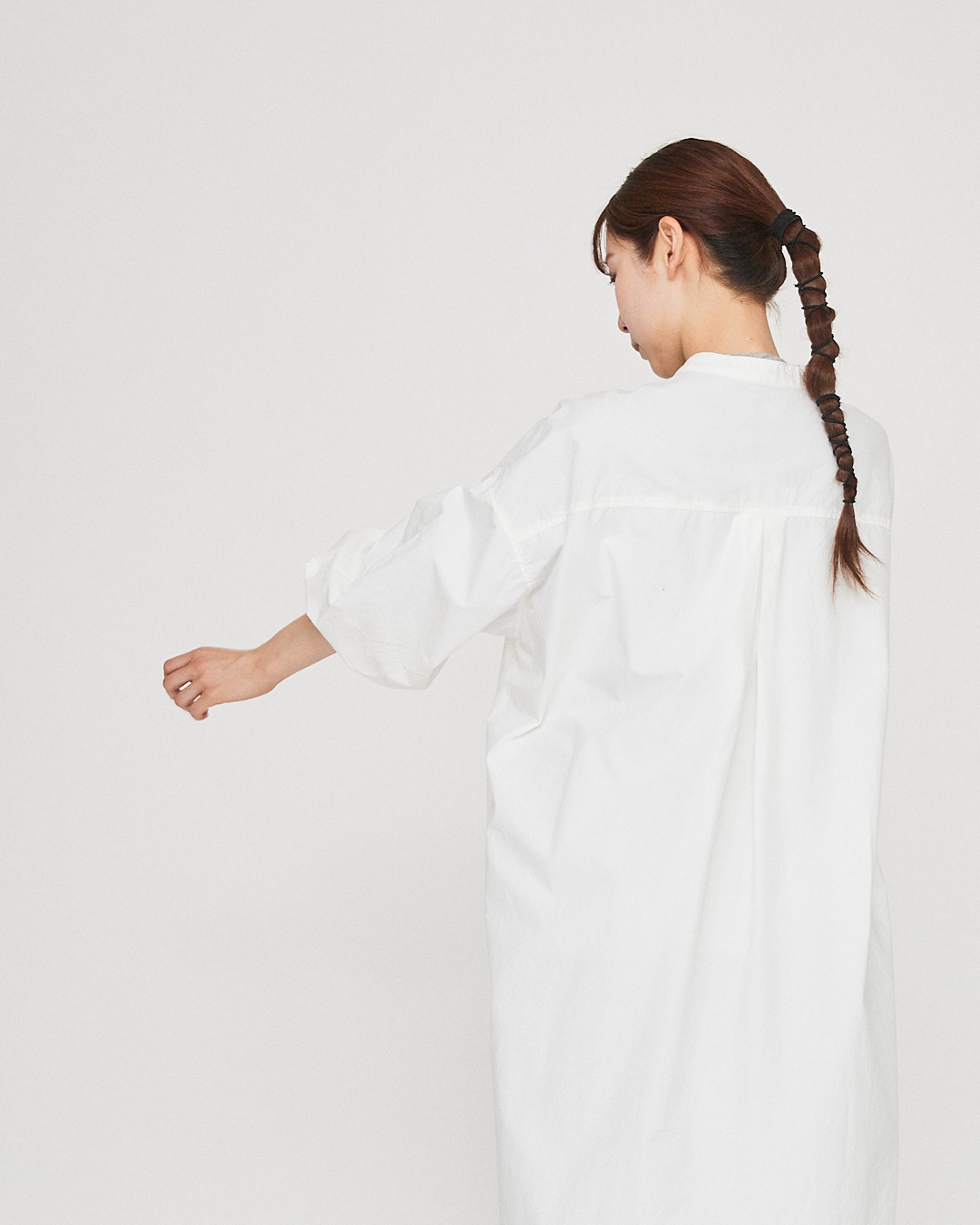 LILOU+LILY 40TYPEWRITER GARMENT DYED WIDE ONE-PIECE DRESS 2405YJ-0902