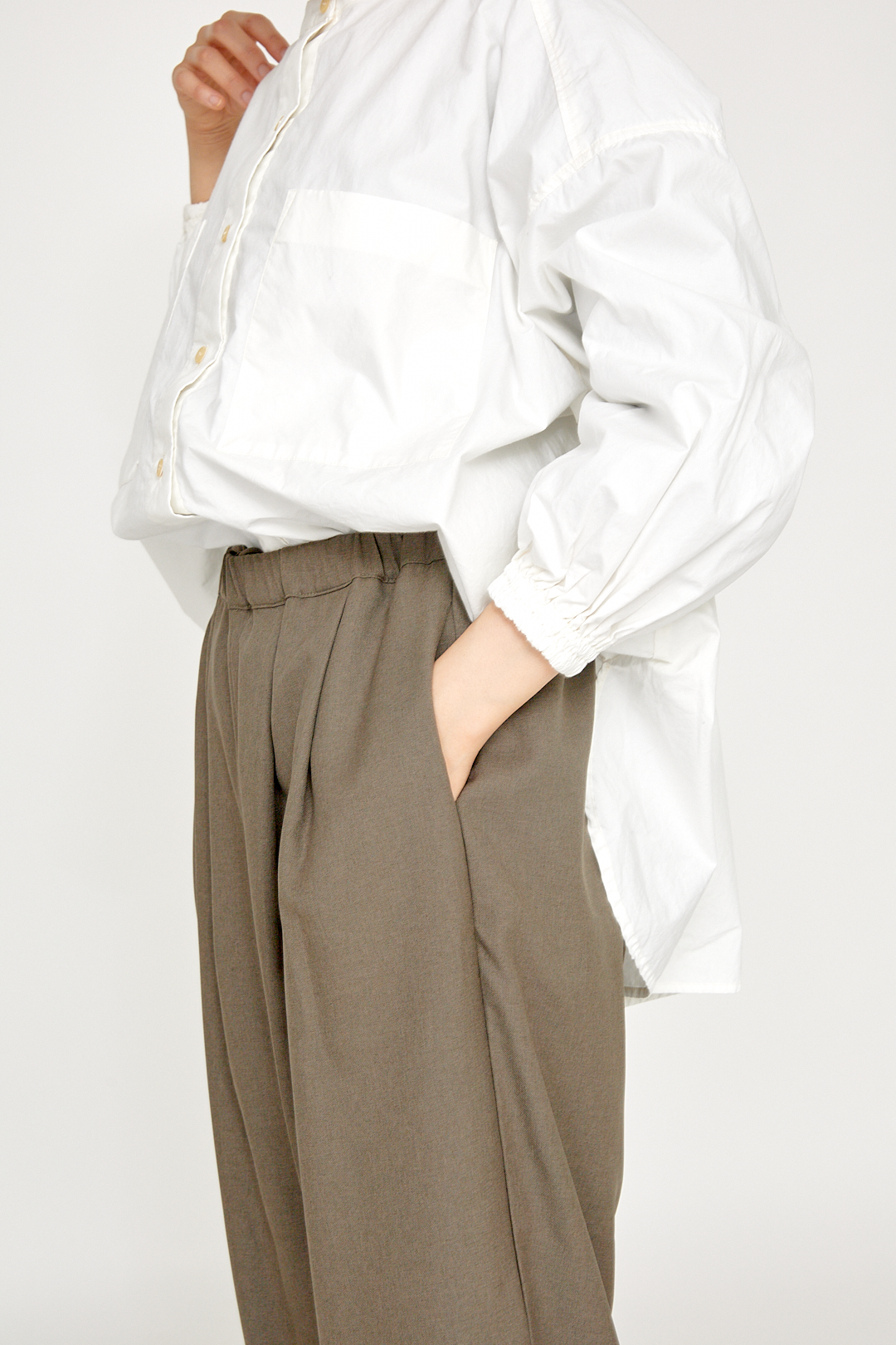 LILOU+LILY 40TYPEWRITER GARMENT DYED TUNIC SHIRTS 2405YJ-0901