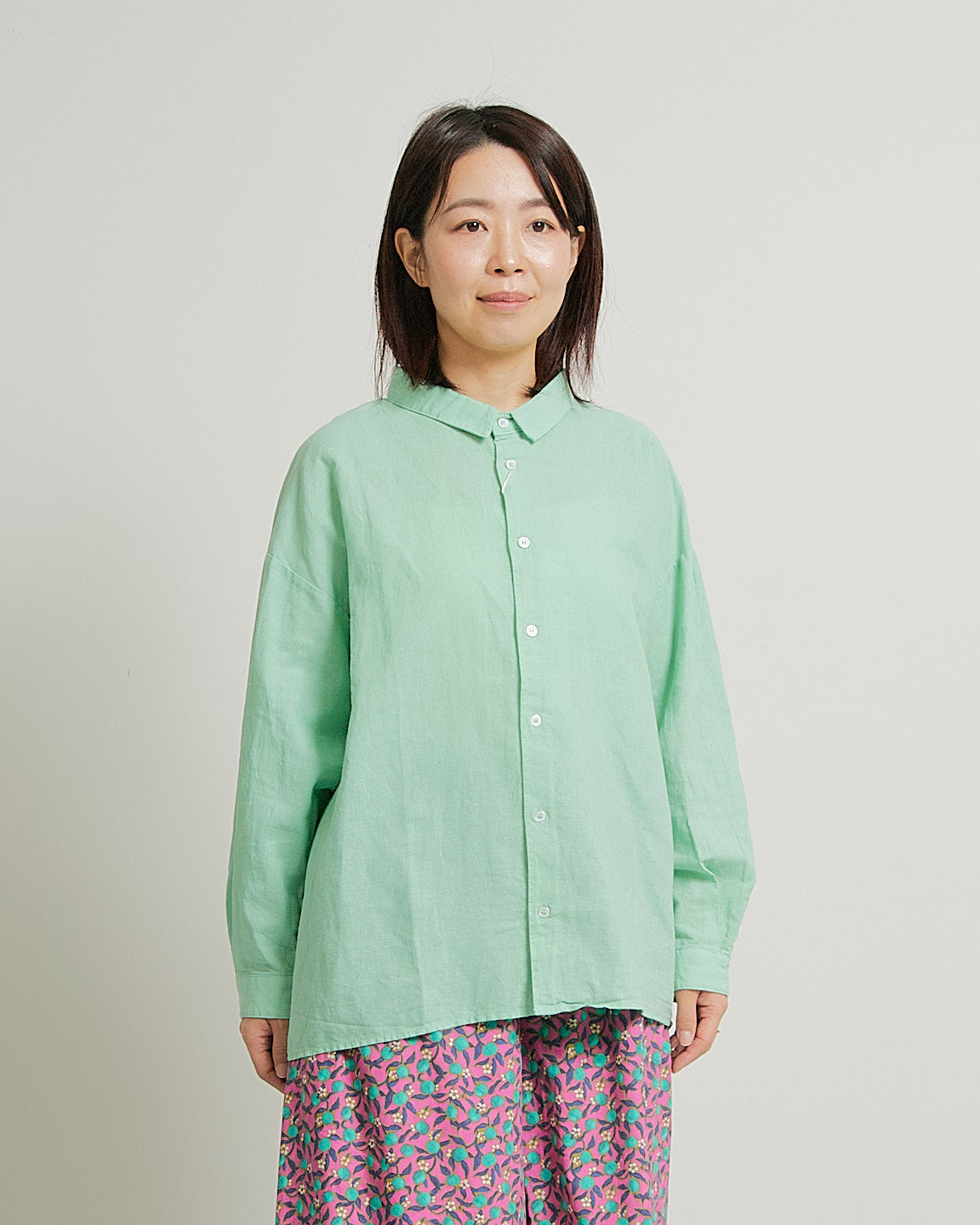 ALL HOURS LINEN GARMENT DYED BLOUSES AH310-0301