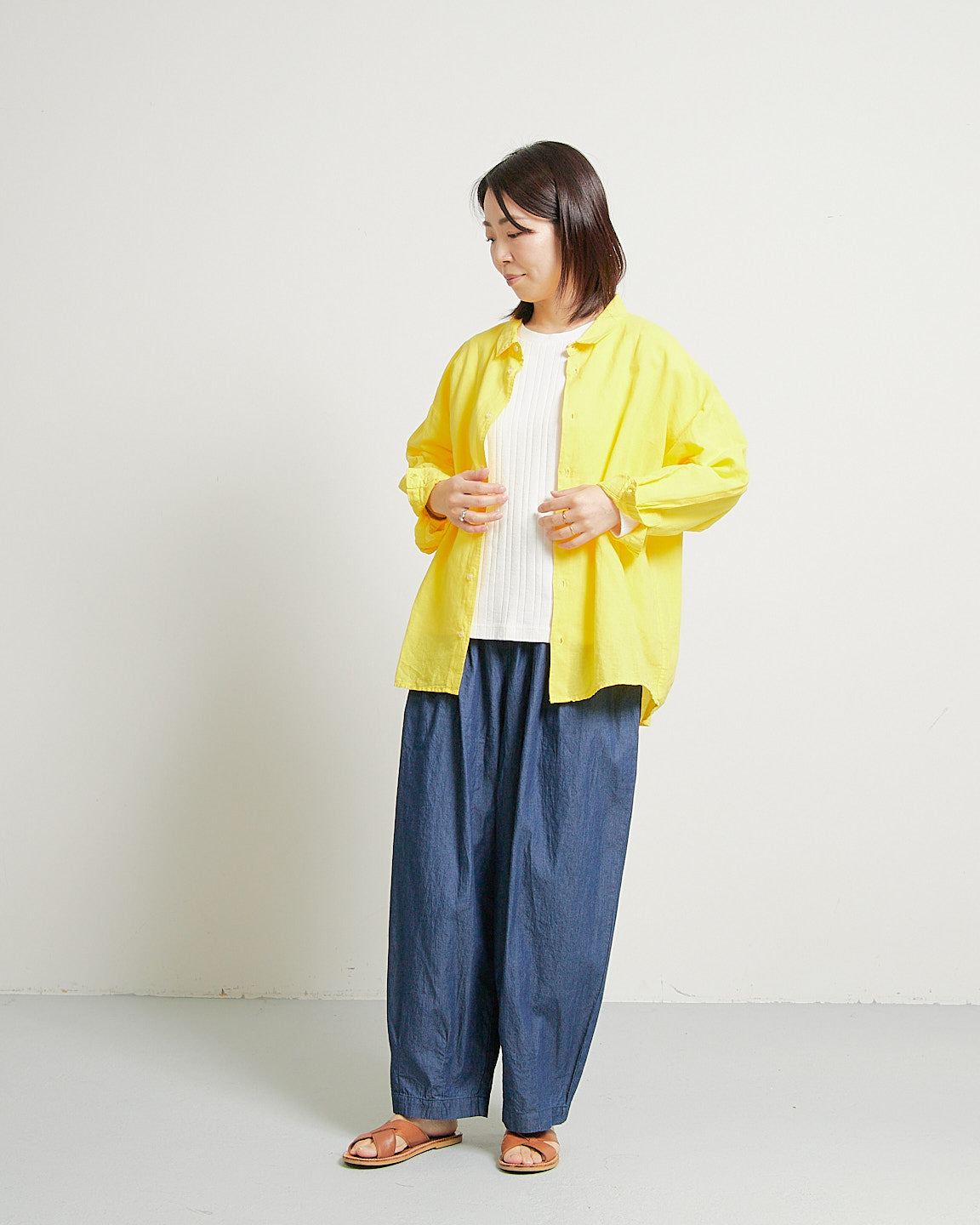 ALL HOURS LINEN GARMENT DYED BLOUSES AH310-0301