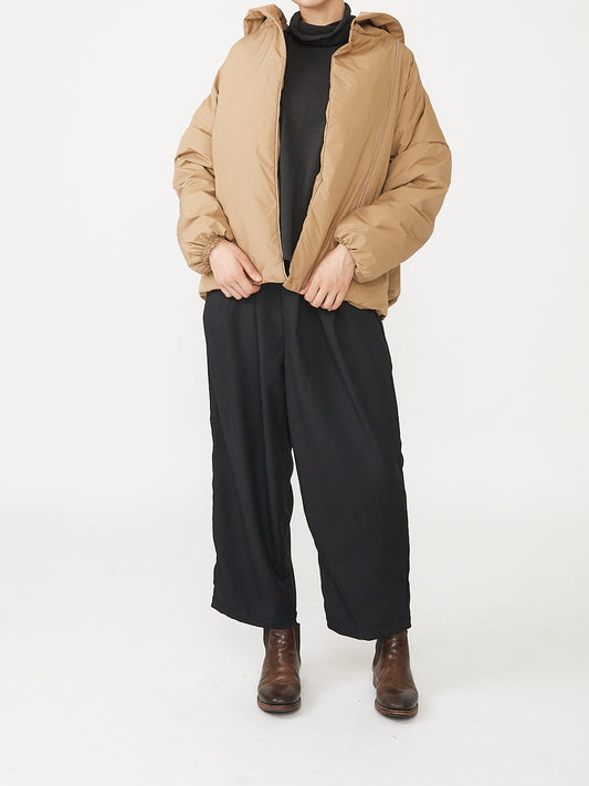 LILOU+LILY WOOLY POLYESTER NATURAL STRETCH WIDE PANTS 2405TS-0924