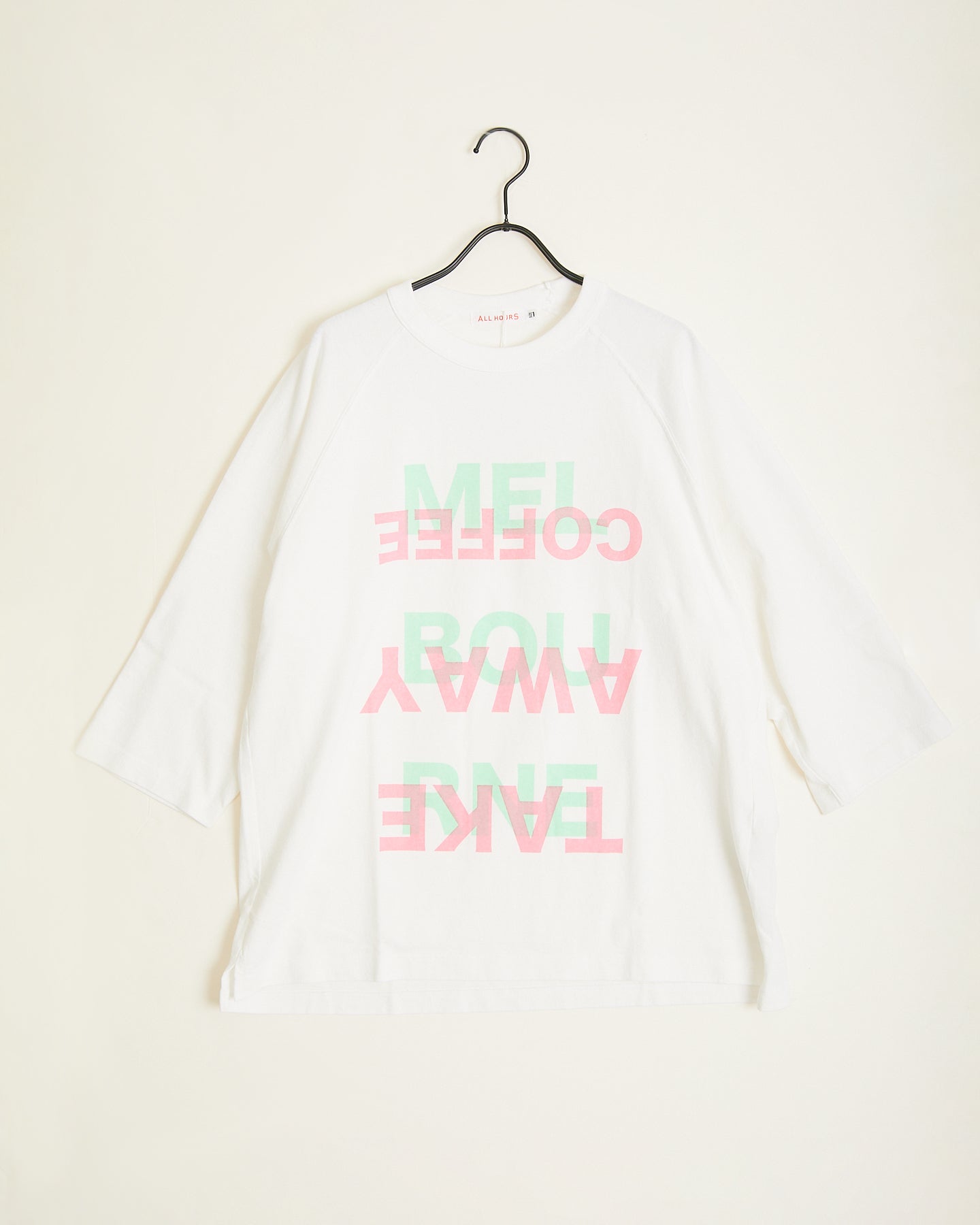 RAGLAN SLEEVE GARMENT DYED “MEL BOU RNE” AH405-0904