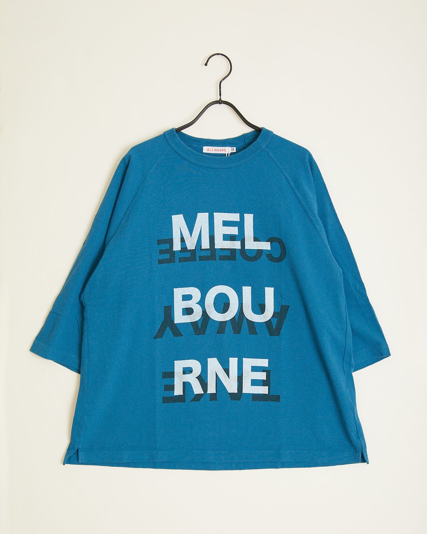 RAGLAN SLEEVE GARMENT DYED “MEL BOU RNE” AH405-0904