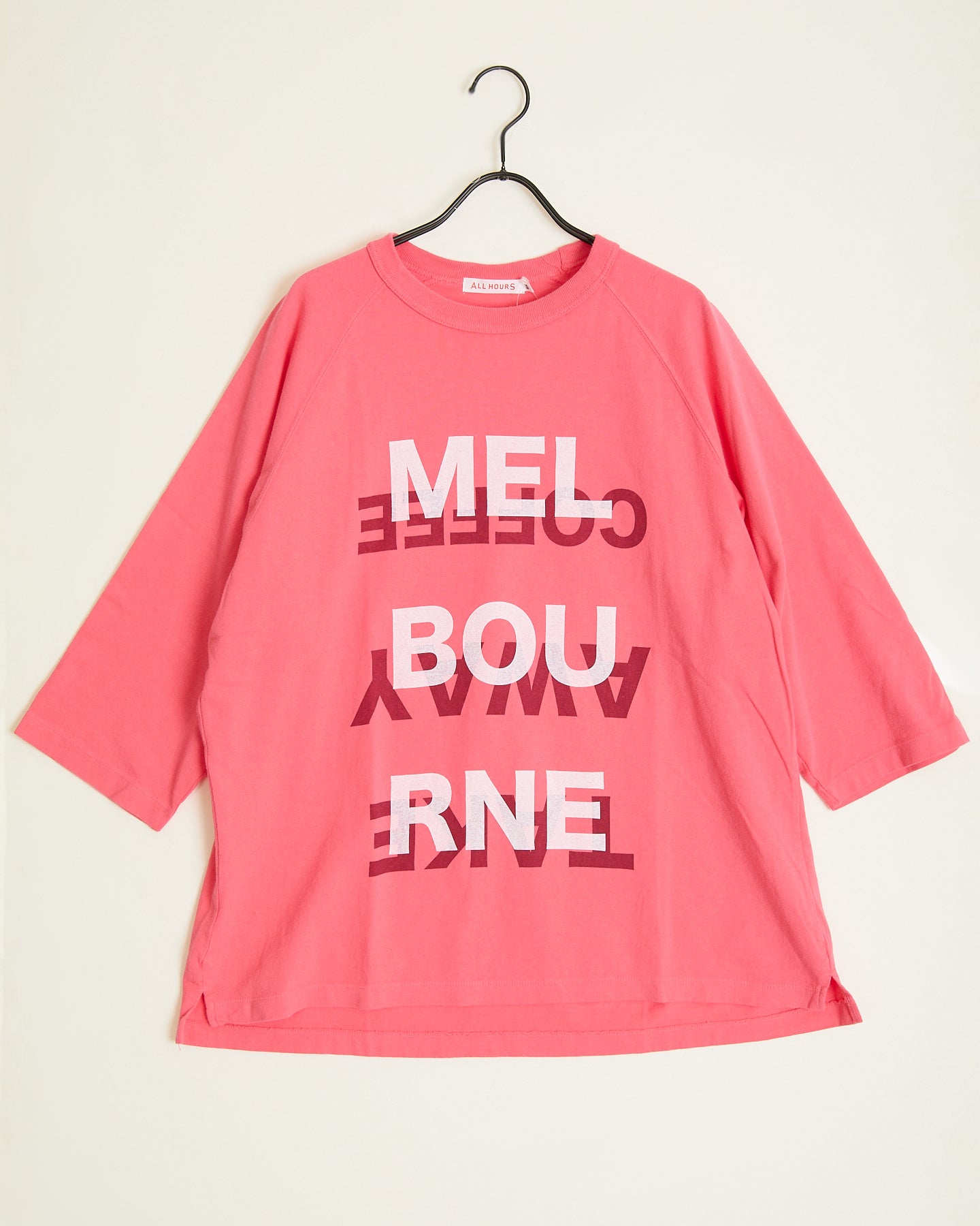RAGLAN SLEEVE GARMENT DYED “MEL BOU RNE” AH405-0904