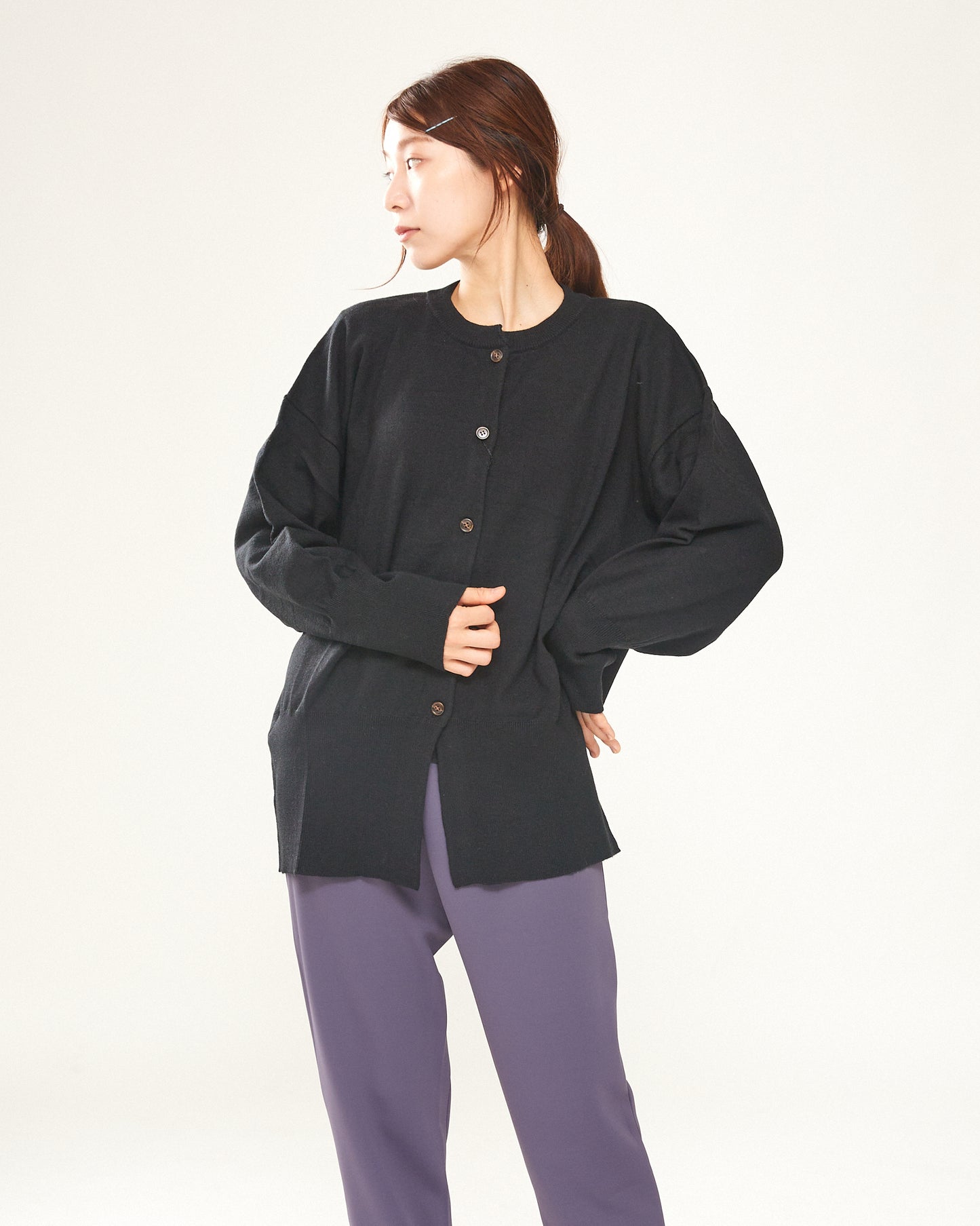 LILOU+LILY HIGH GAUGE KNIT CARDIGAN 2403YO-0818