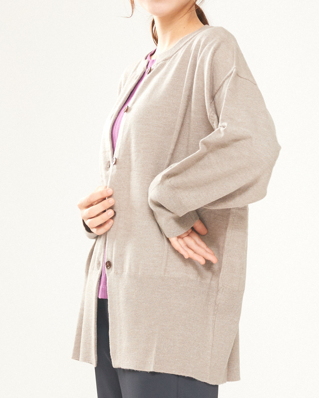 LILOU+LILY HIGH GAUGE KNIT CARDIGAN 2403YO-0818