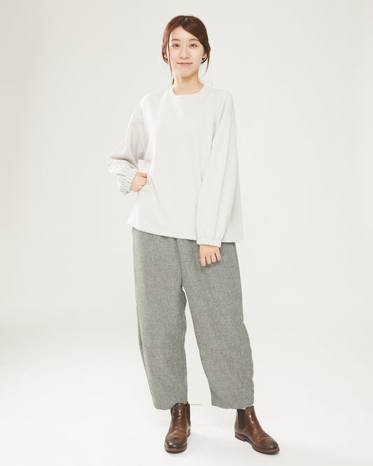 LILOU+LILY SOFT STRETCH double knit MOCK NECK PULLOVER 2403TS-0712