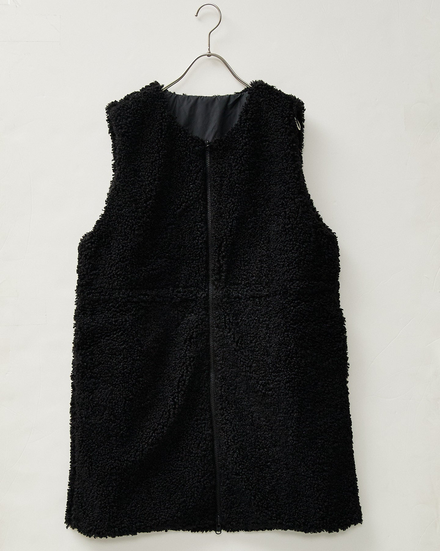 LILOU+LILY BOA/NYLON REVERSIBLE LONG VEST 2507YJ-1114