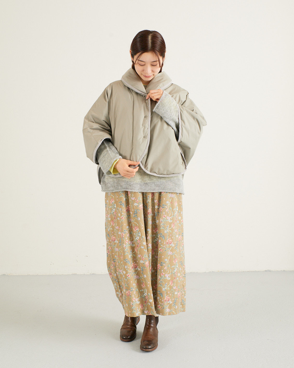 LILOU+LILY DOWN CAPE 2505YO-0924