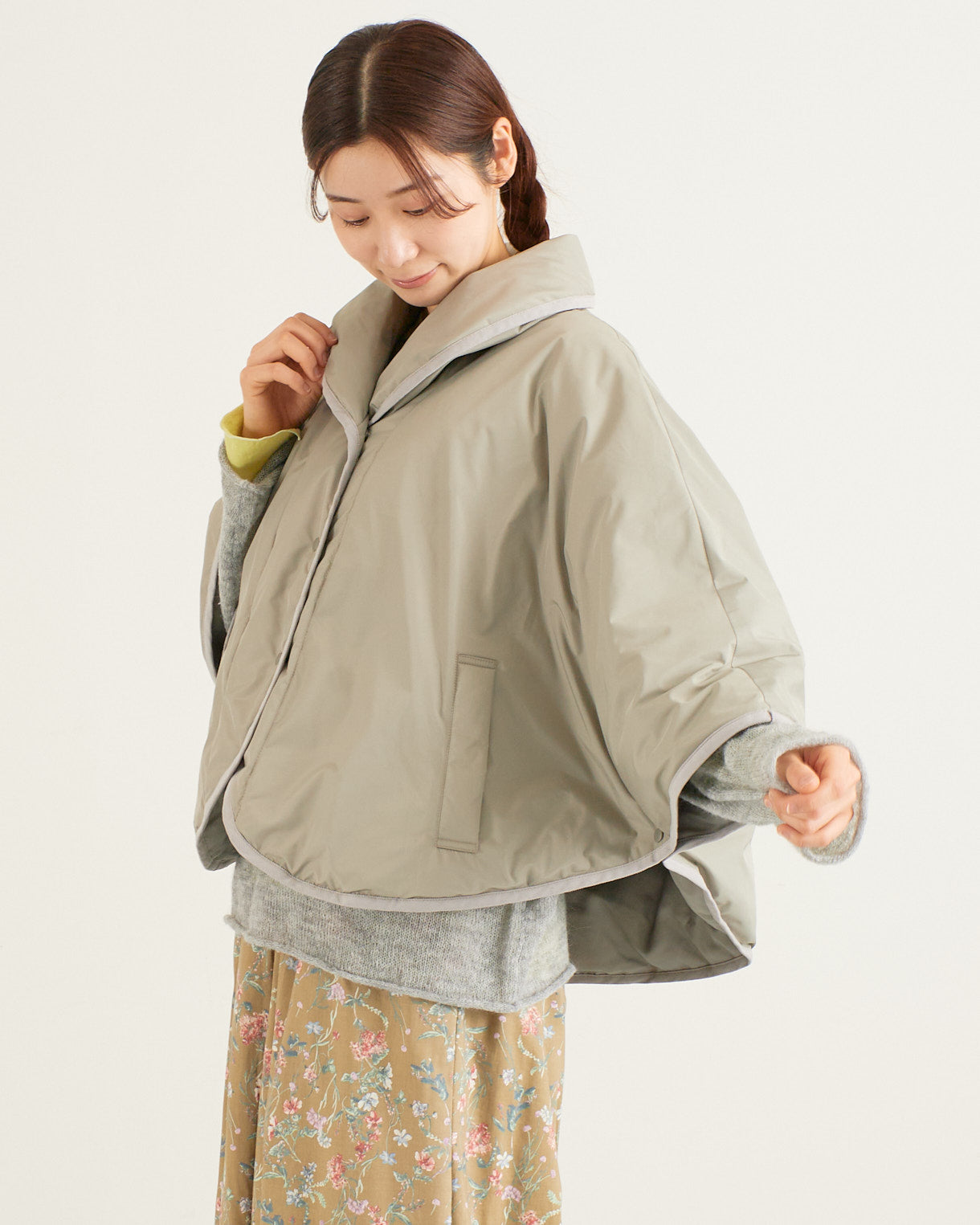LILOU+LILY DOWN CAPE 2505YO-0924