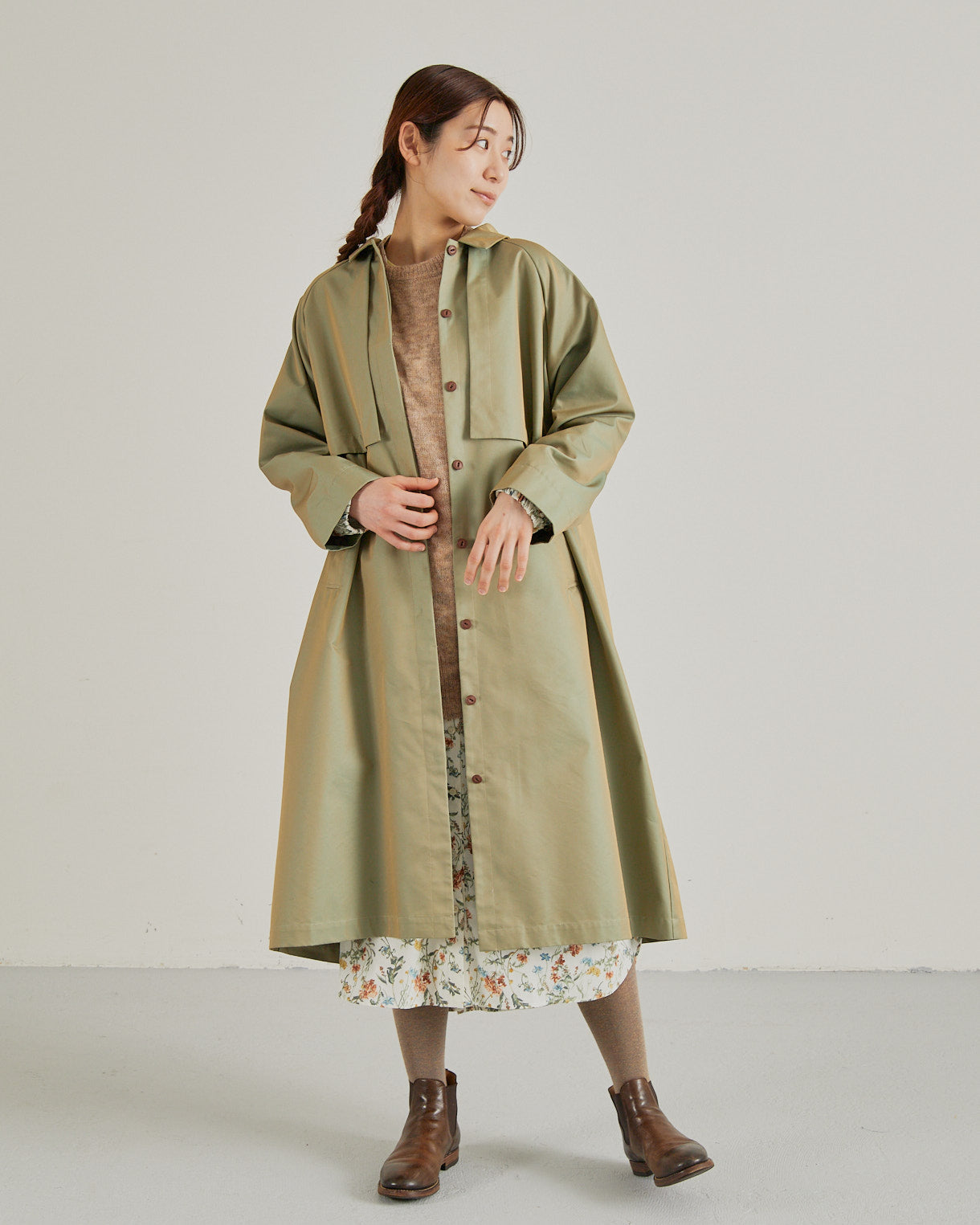 LILOU+LILY IRIDESCENT CABADINE TRENCH COAT 2505YJ-0923