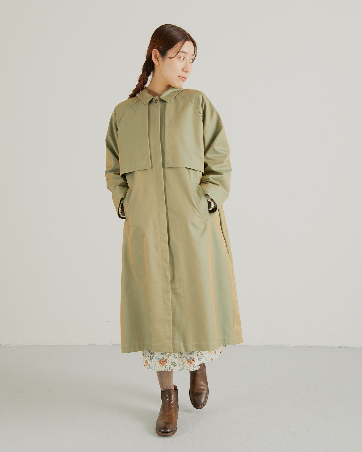 LILOU+LILY IRIDESCENT CABADINE TRENCH COAT 2505YJ-0923