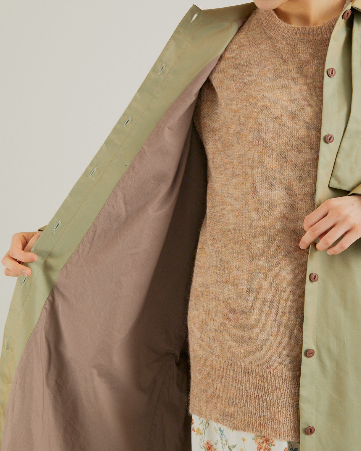 LILOU+LILY IRIDESCENT CABADINE TRENCH COAT 2505YJ-0923
