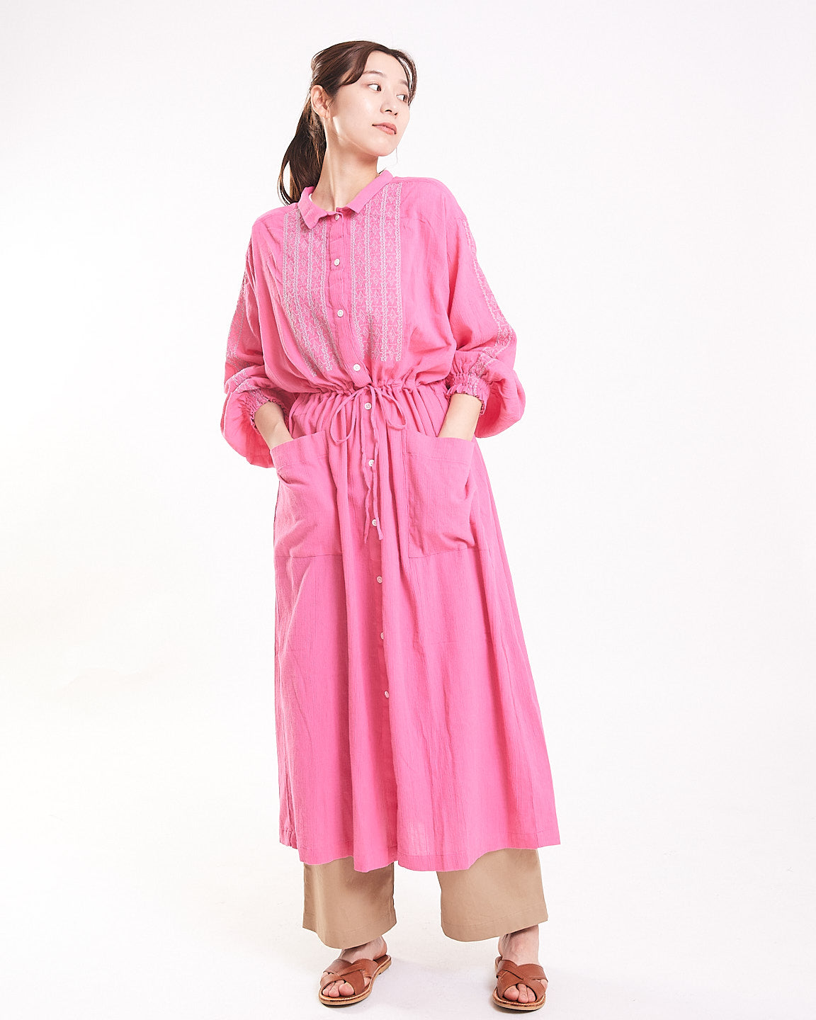 A VIEW FROM HERE CRAPE EMBROIDERY ONE-PIECE DRESS SJ-24090321