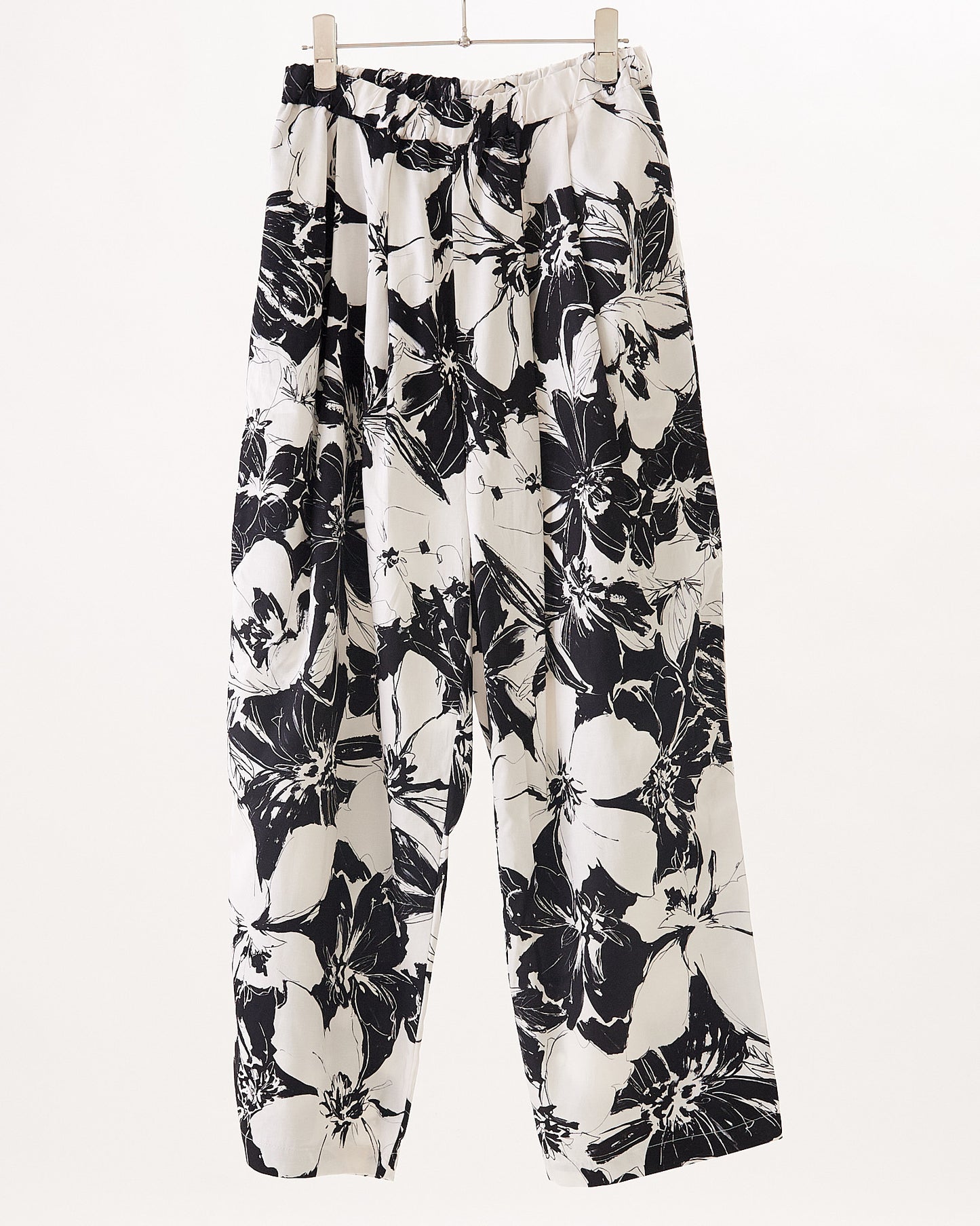 COTTON RAYON WIDE TUCK PANTS 2409YJ-0225 /LILOU&LILY リルアンドリリー