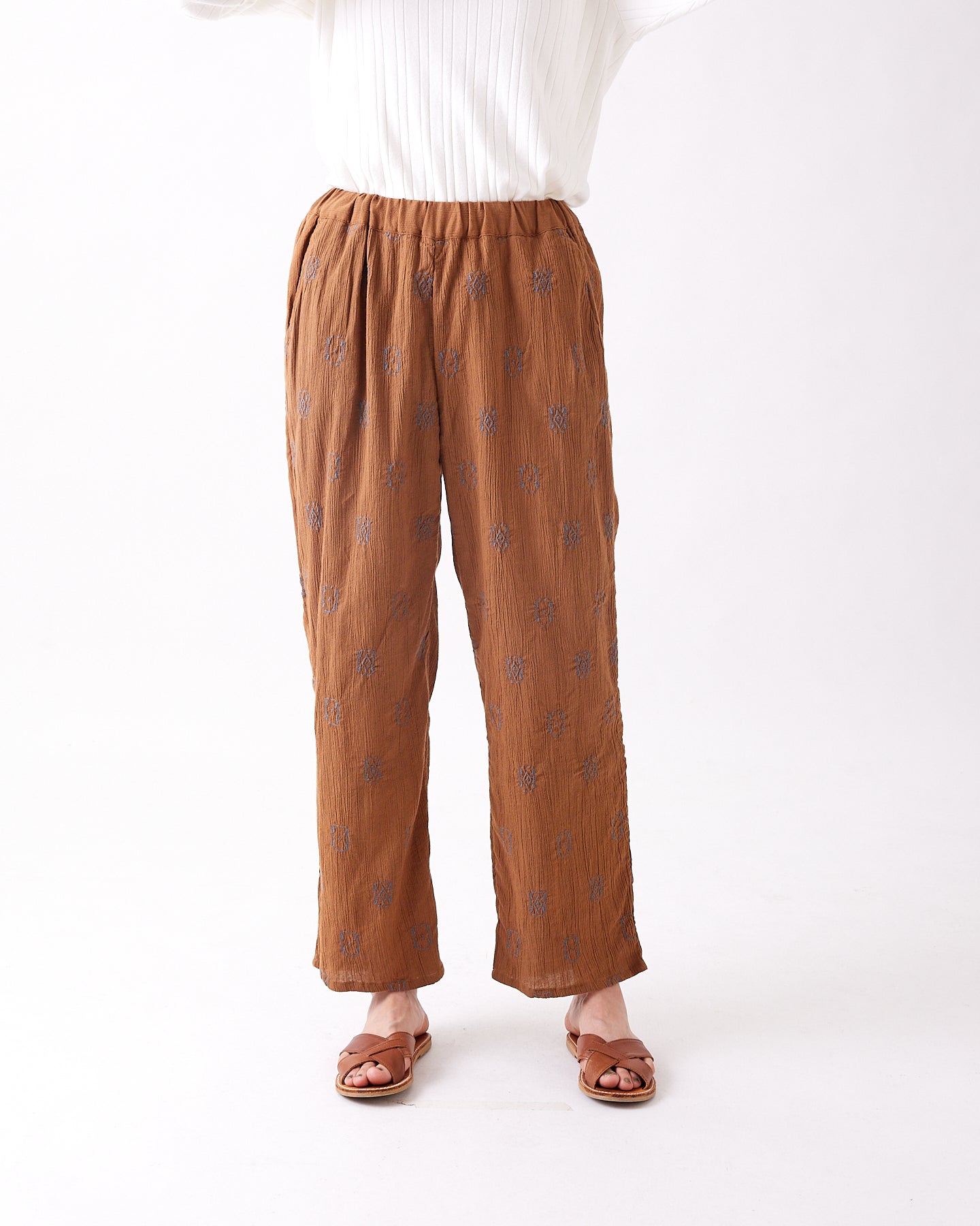 A VIEW FROM HERE CRAPE EMBROIDERY PANTS SJ-24090322