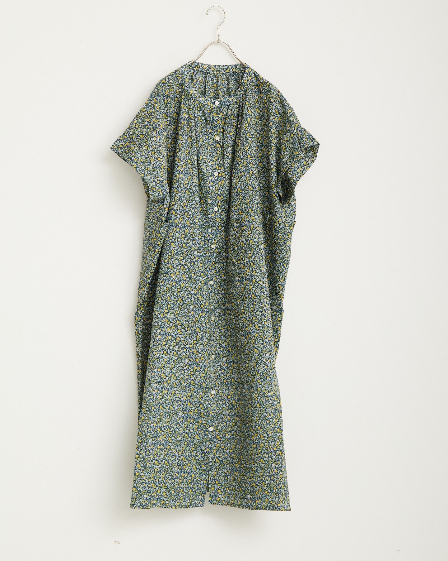 LILOU+LILY 80 LAWN FLOWER PRINT GATHER ONE-PIECE DRESS 2501FP-0411