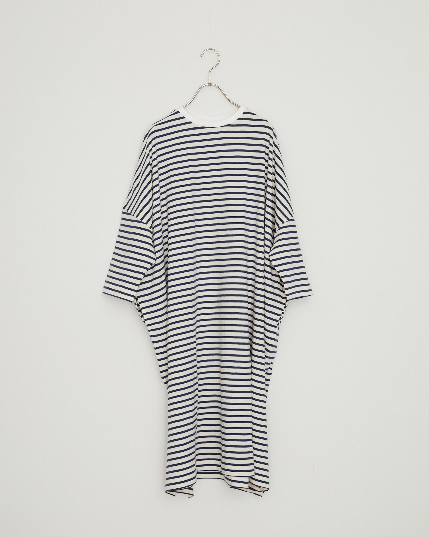 LILOU+LILY 30/1BORDER 6TH SLEEVE TEE ONE-PIECE DRESS 2501TS-0520