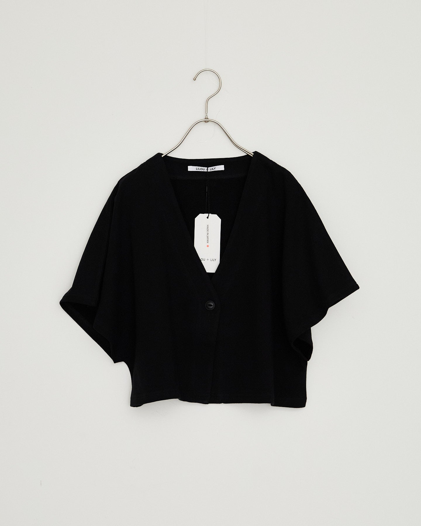 LILOU+LILY 40/20 MINI SWEAT FRENCH SLEEVE CARDIGAN 2501TS-0521