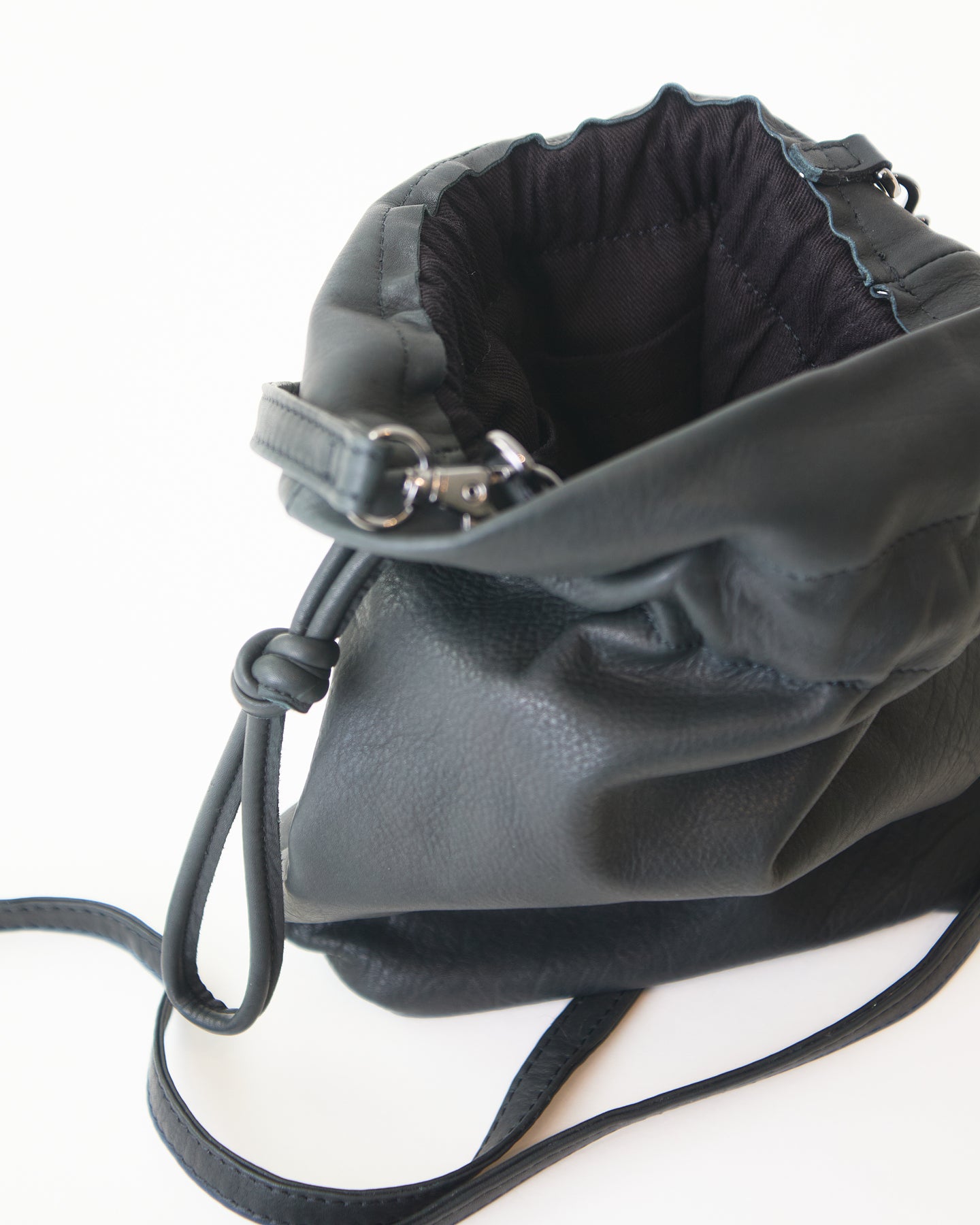 A VIEW FROM HERE DRAWSTRING LEATHER BAG C#2