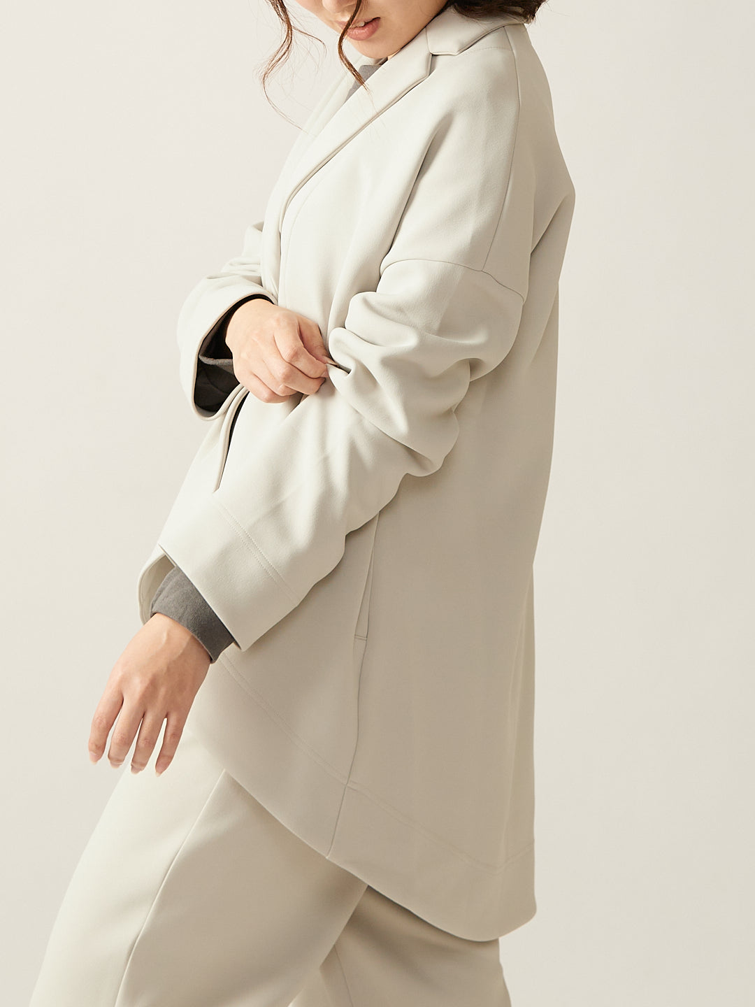 LILOU+LILY HIGH STRETCH DOUBLE KNIT JACKET 2407YJ-1213