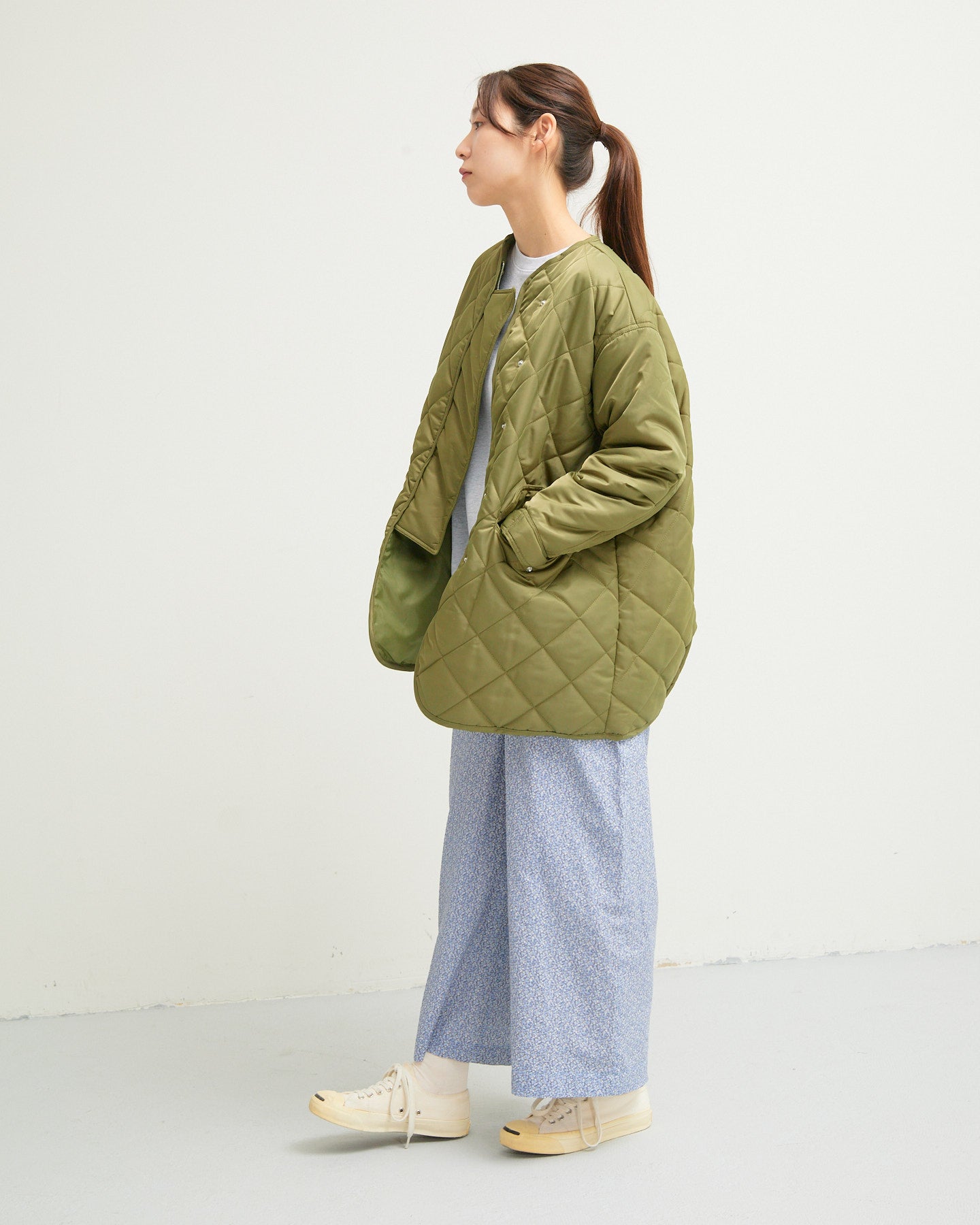LILOU+LILY DIAMOND QUILT COAT 2405YJ-1030
