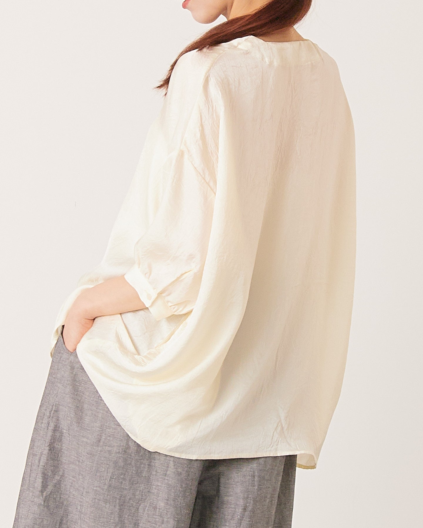 LILOU+LILY ACETATE FRENCH TWILL VINTAGE FINISH SKIPPER SHIRTS 2501FP-0505