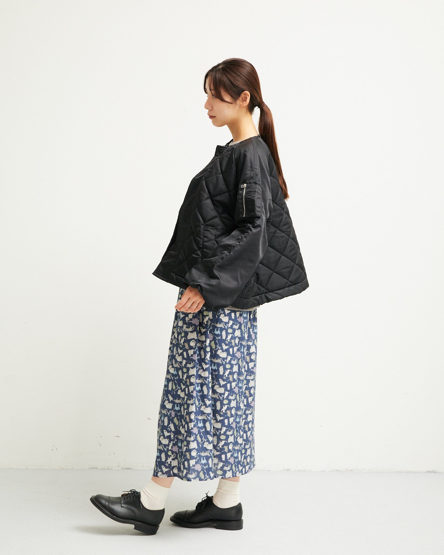 LILOU+LILY DIAMOND QUILT JACKET 2405YJ-1029