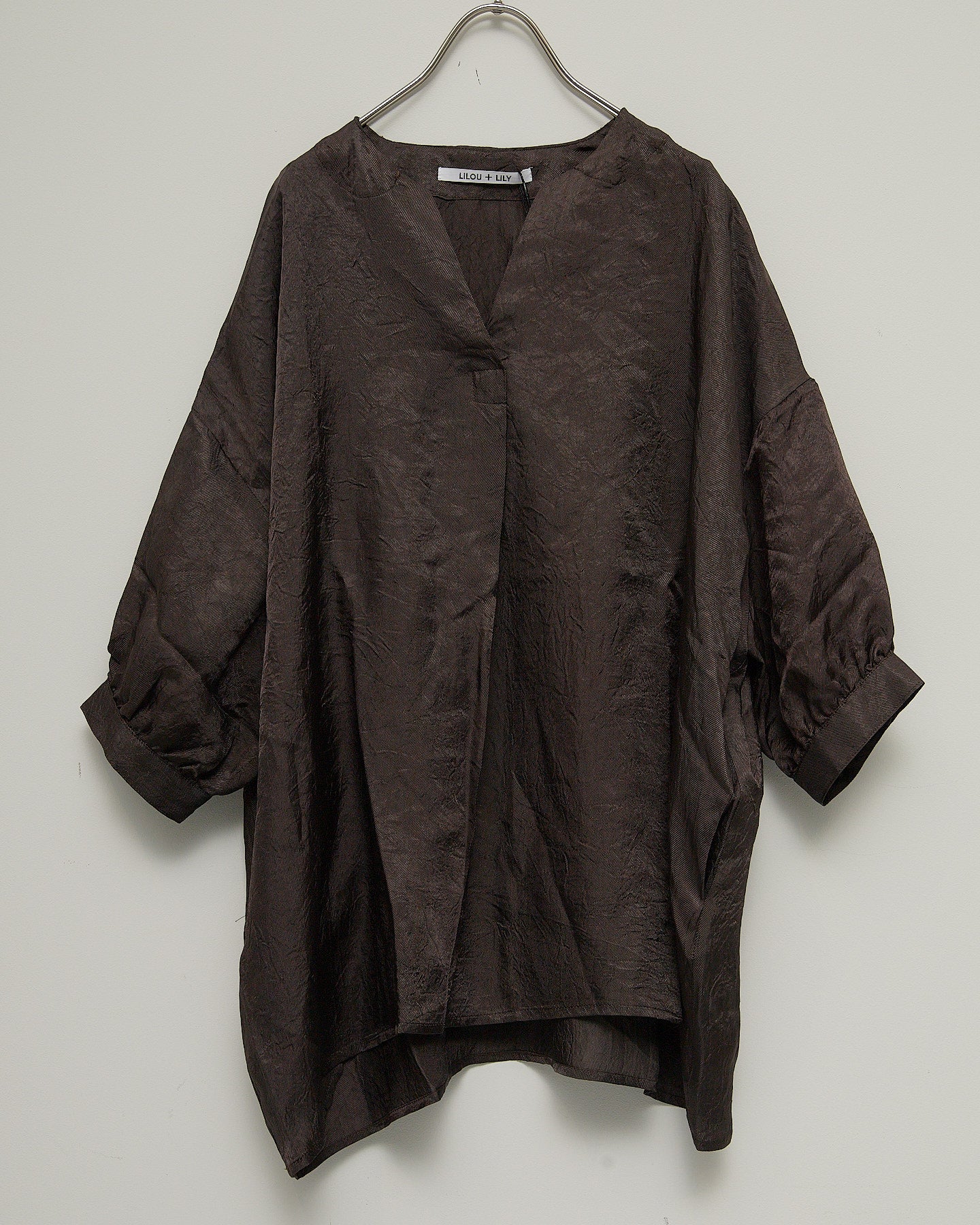 LILOU+LILY ACETATE FRENCH TWILL VINTAGE FINISH SKIPPER SHIRTS 2501FP-0505