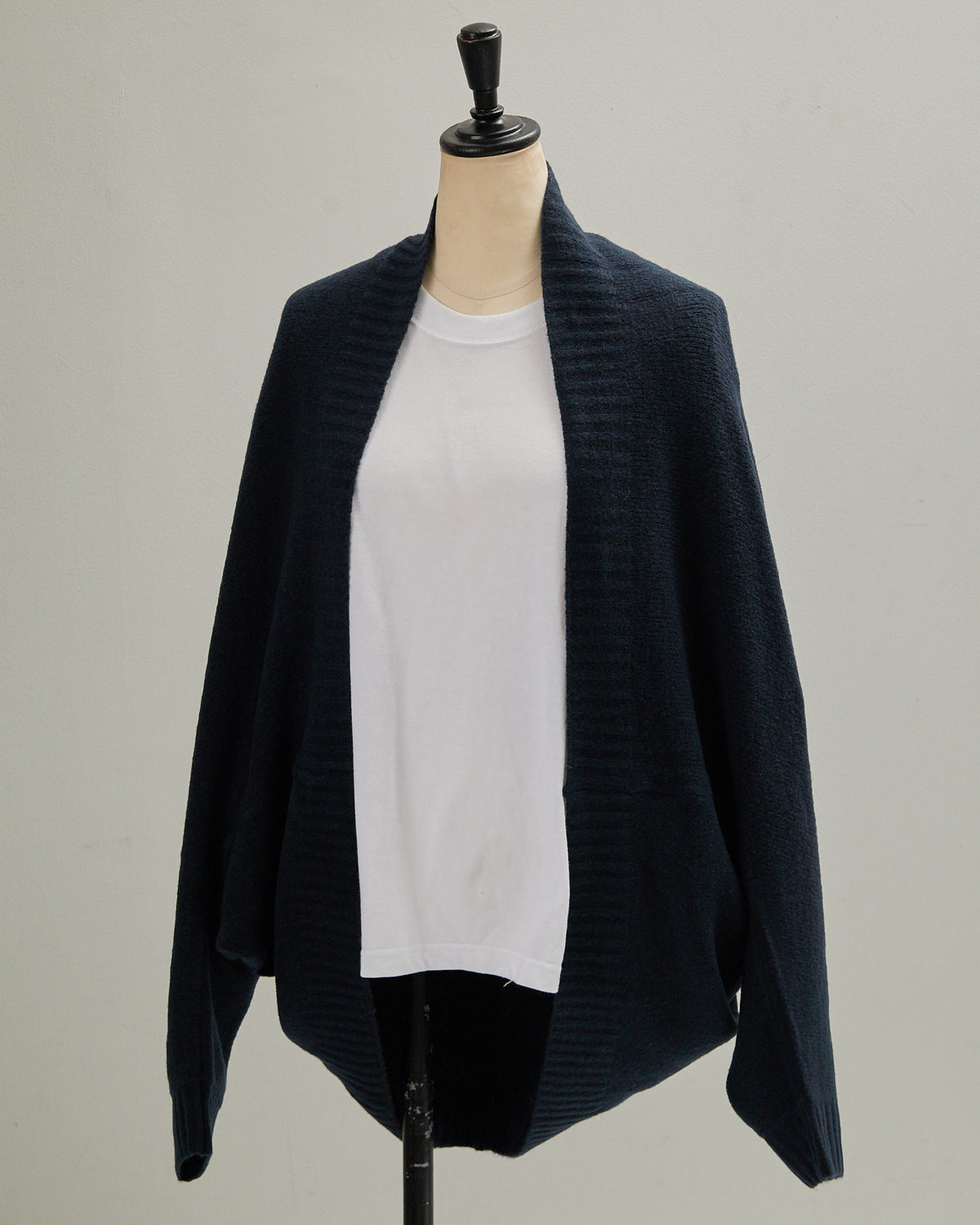 7GAUZE KNIT FRINGE CREW 2601018 / HIBINE