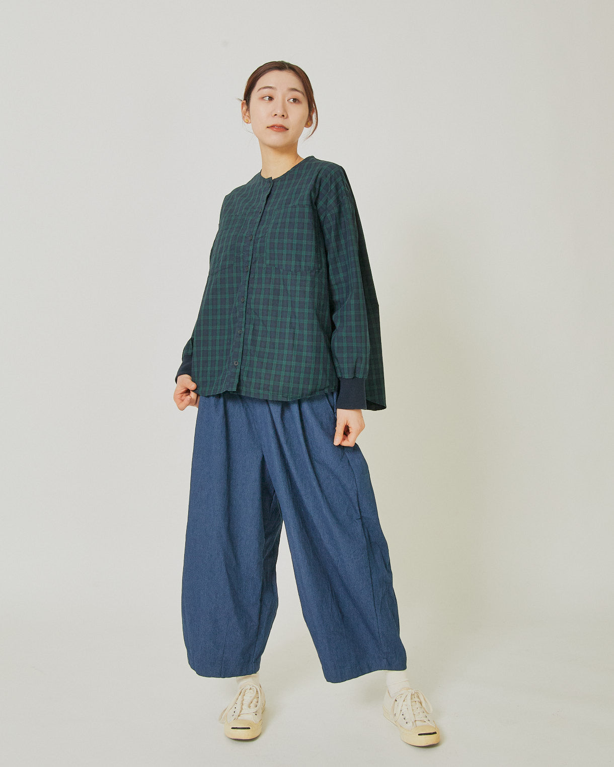 ALLHOURS COTTON RIB WASH OUT BLOUSES AH503-0814