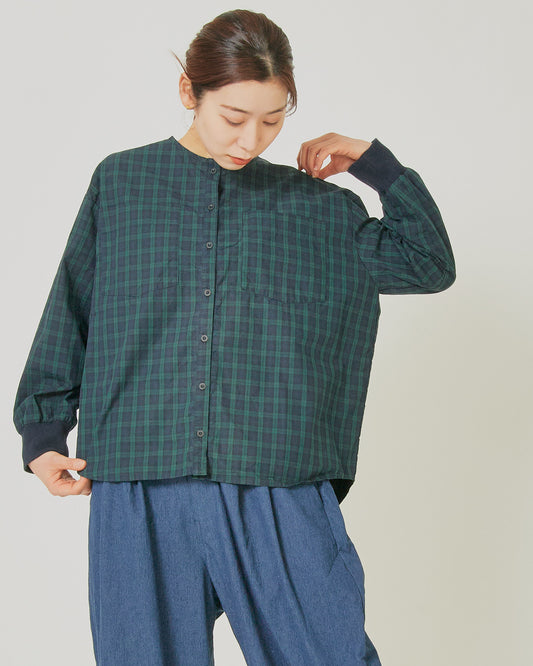 ALLHOURS COTTON RIB WASH OUT BLOUSES AH503-0814