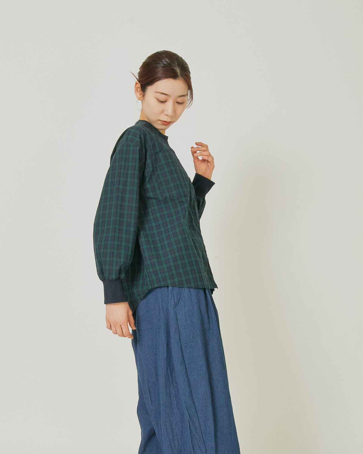 ALLHOURS COTTON RIB WASH OUT BLOUSES AH503-0814