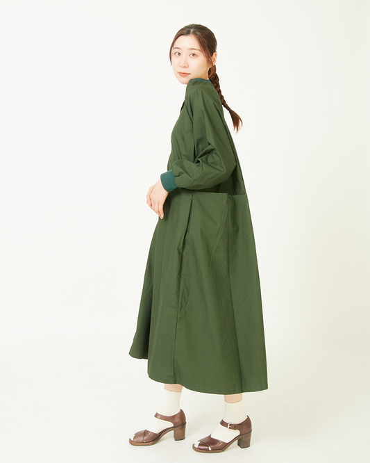 ALLHOURS COTTON RIB WASH OUT ONE-PIECE DRESS AH503-0813