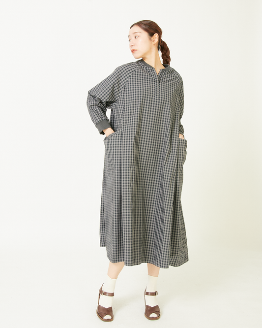 ALLHOURS COTTON RIB WASH OUT ONE-PIECE DRESS AH503-0815