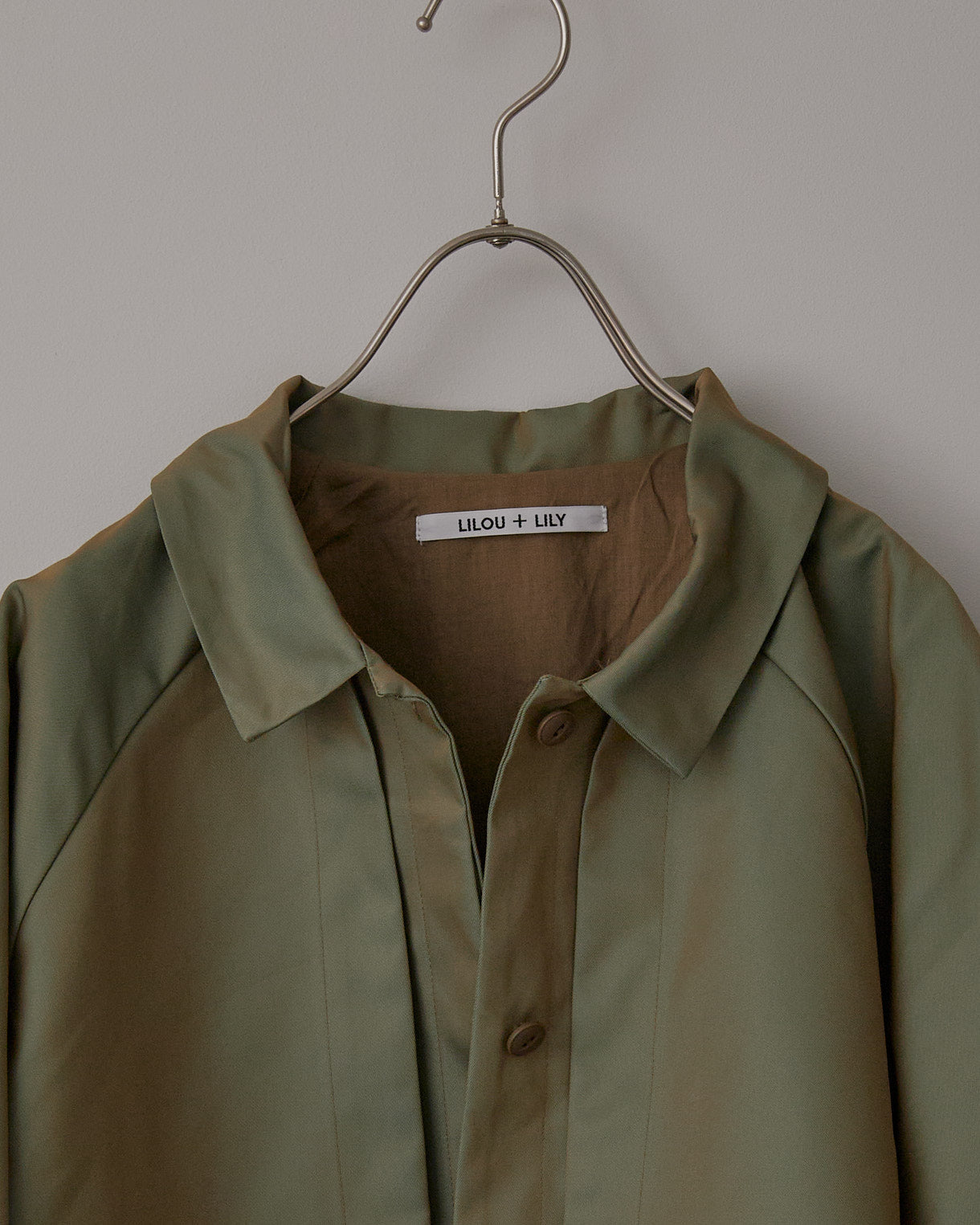 LILOU+LILY IRIDESCENT CABADINE TRENCH COAT 2505YJ-0923
