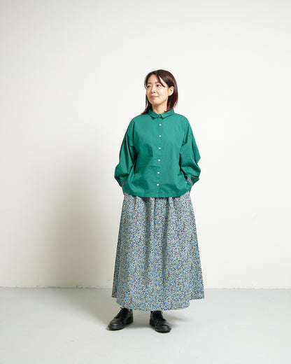 A VIEW FROM HERE FAIRTRADE COTTON × SMOCKING REGULER SHIRTS SJI-22061101