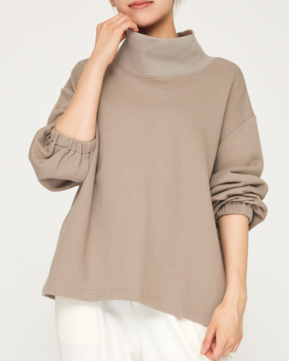 LILOU+LILY 30/10 SWEAT MOCK NECK 2405TS-0911